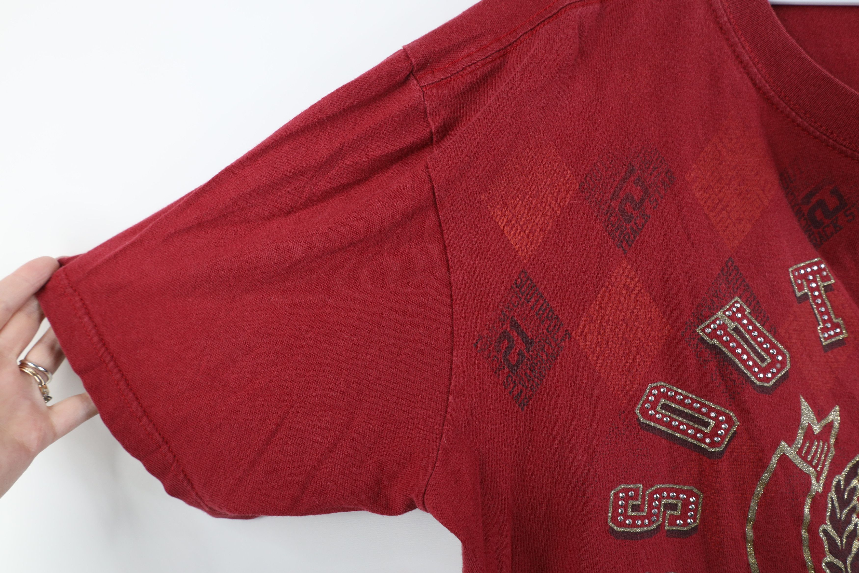 Southpole × Vintage Vintage 90s Y2K Southpole Spell Track and Field T-Shirt Red Size US L / EU 52-54 / 3 - 8 Thumbnail