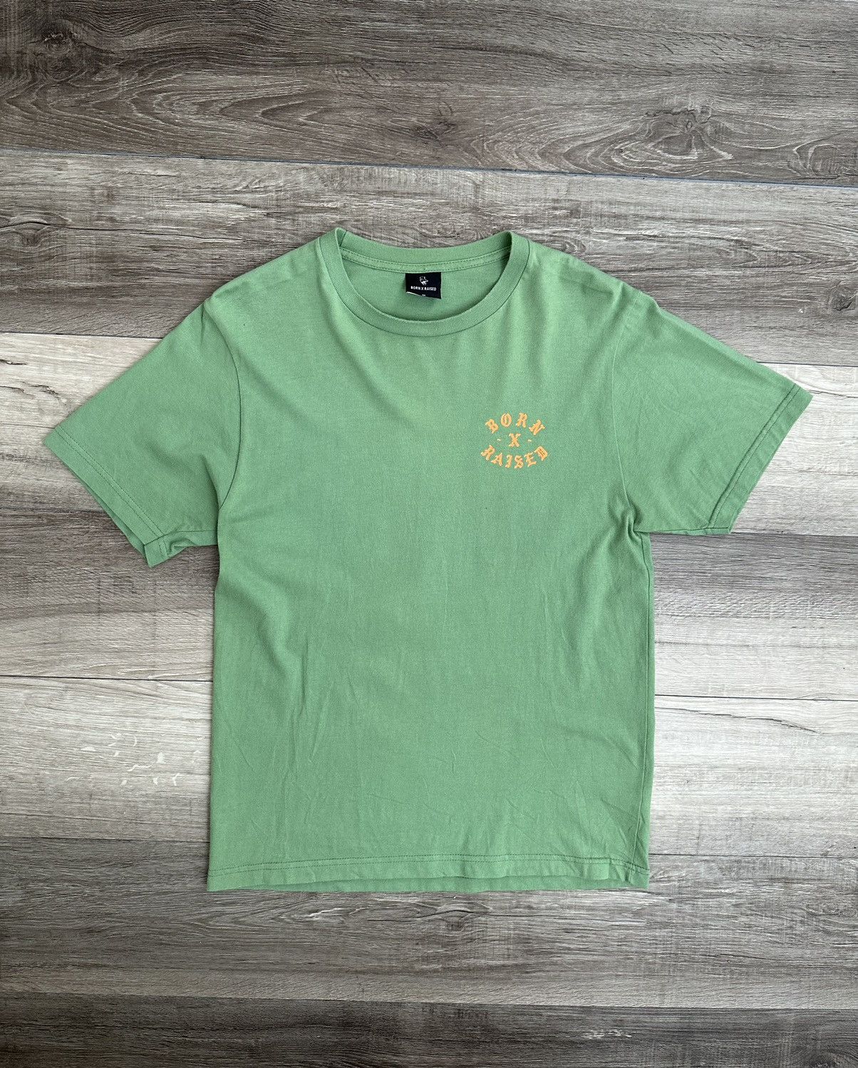 Born X Raised Born X Raised Green + Orange BXR Logo Tee Sz. Medium M Size US M / EU 48-50 / 2 - 2 Thumbnail