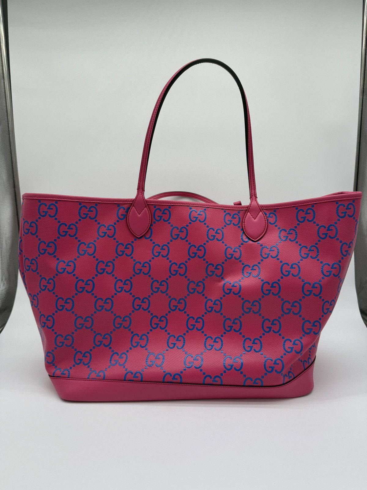 Gucci Gucci Pink & Blue Monogram Tote Size ONE SIZE - 3 Thumbnail