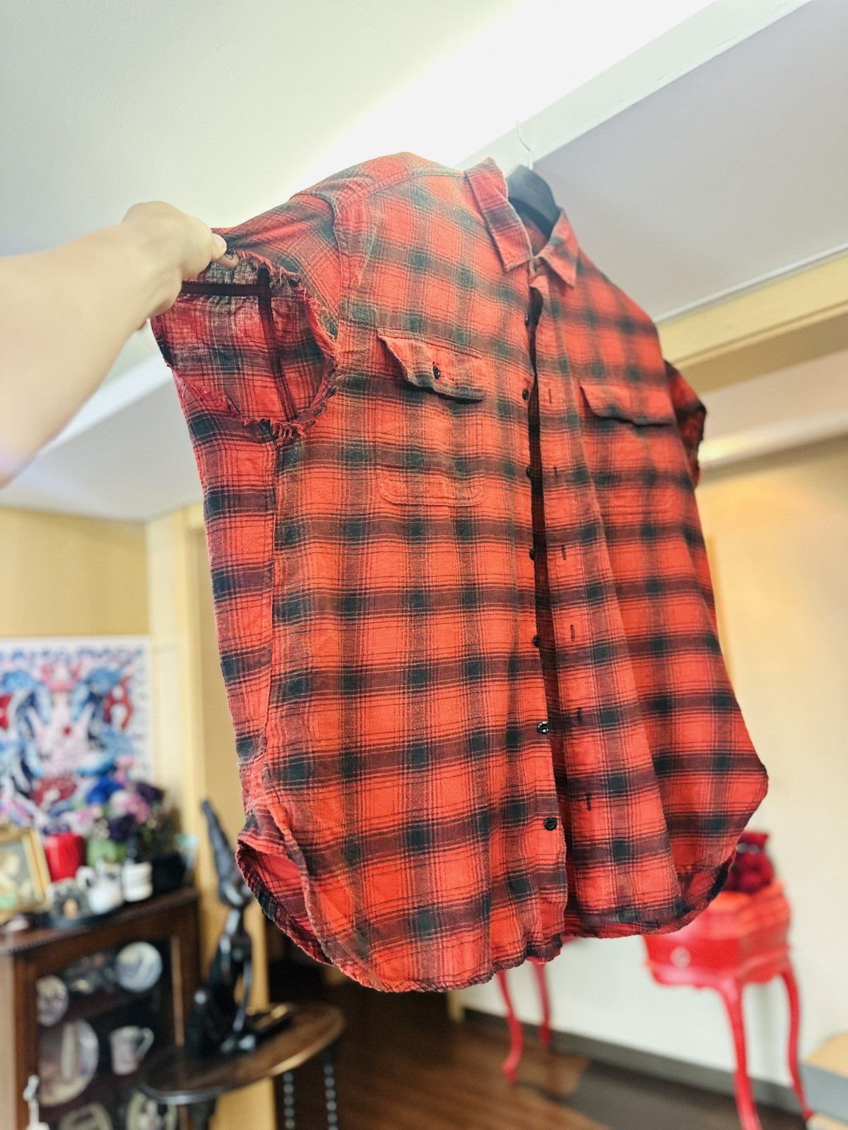 R13 R13 Buffalo Oversized Cut Off Shirt Size US M / EU 48-50 / 2 - 1 Thumbnail