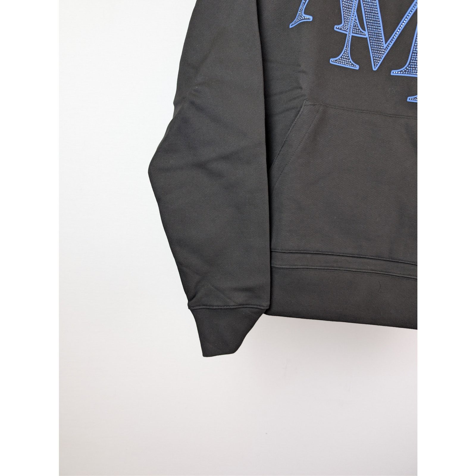 Amiri o1rshd1 Crystal Amiri Staggered Hoodie in Black/Blue Large Size US L / EU 52-54 / 3 - 6 Thumbnail