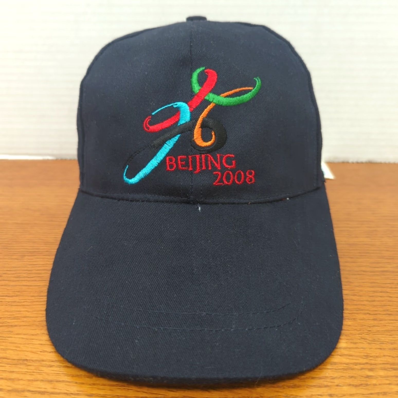 Vintage Beijing Olympics Hat Cap Long Bill Adjustable Baseball Cap Blue Cotton Men One Size USA 2008 Vintage? (but not vintage) Size ONE SIZE - 2 Thumbnail