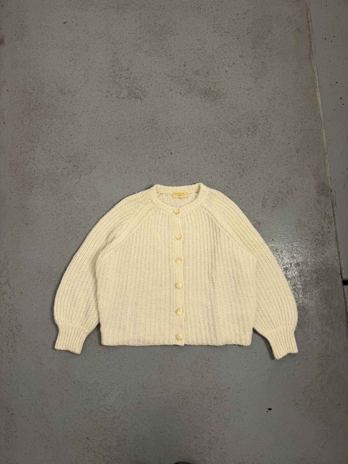 Sezane Sezane Milky Alpaca Knitted Wool Cardigan Size L / US 10 / IT 46 - 1 Thumbnail