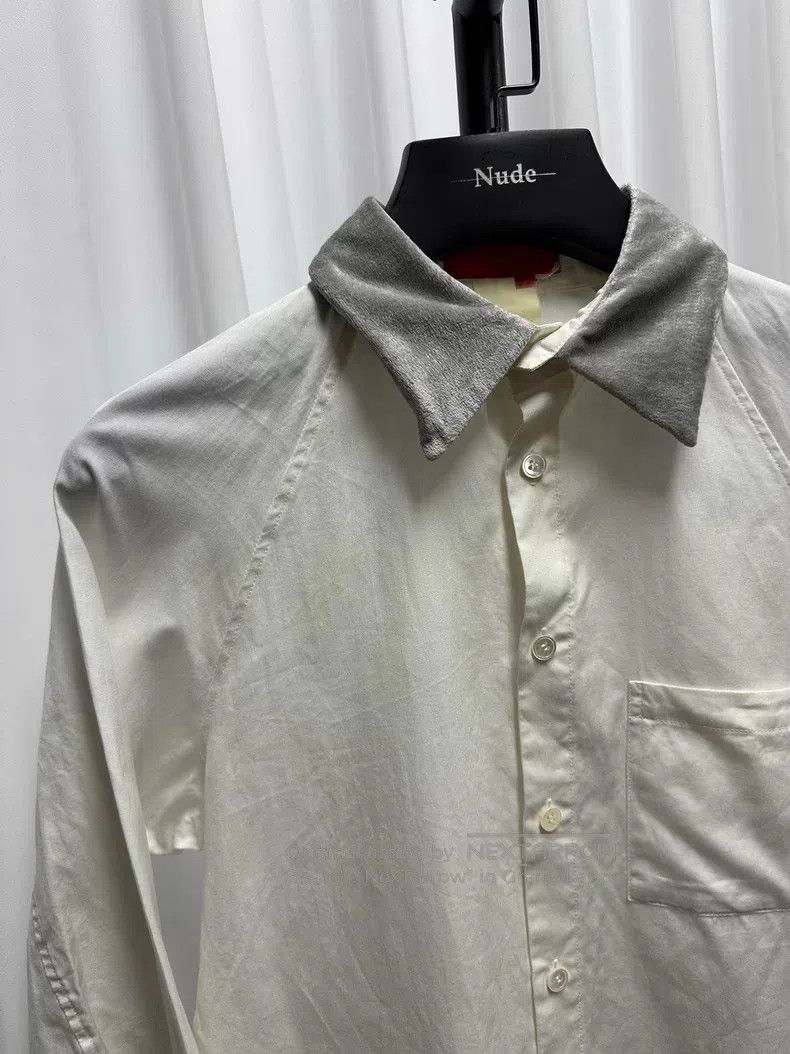 Yohji Yamamoto YOHJI YAMAMOTO Velvet patchwork shirt Size US L / EU 52-54 / 3 - 2 Thumbnail