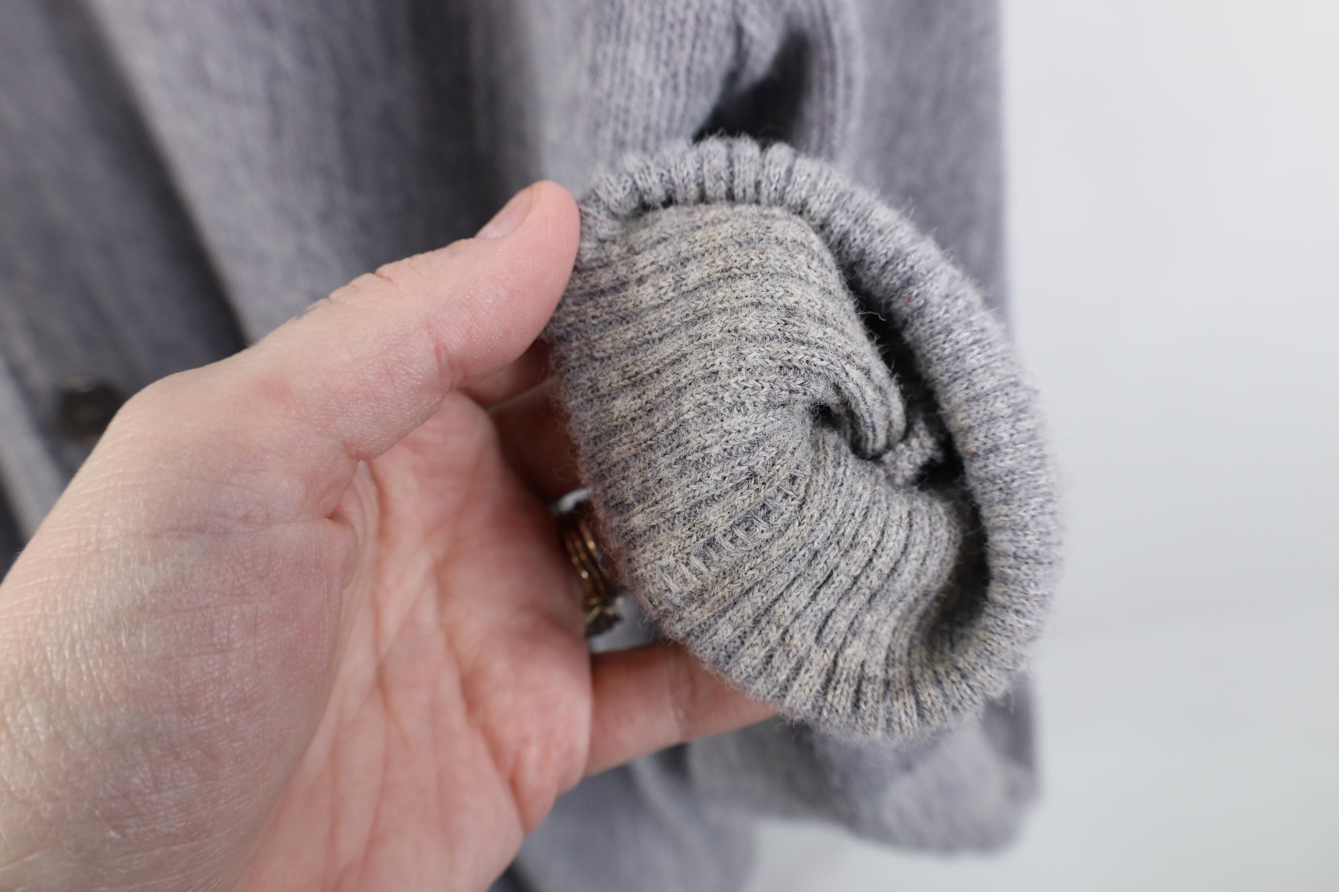 Vintage Vintage 70s Streetwear Chambray Cardigan Sweater Gray USA Size US XXL / EU 58 / 5 - 6 Thumbnail