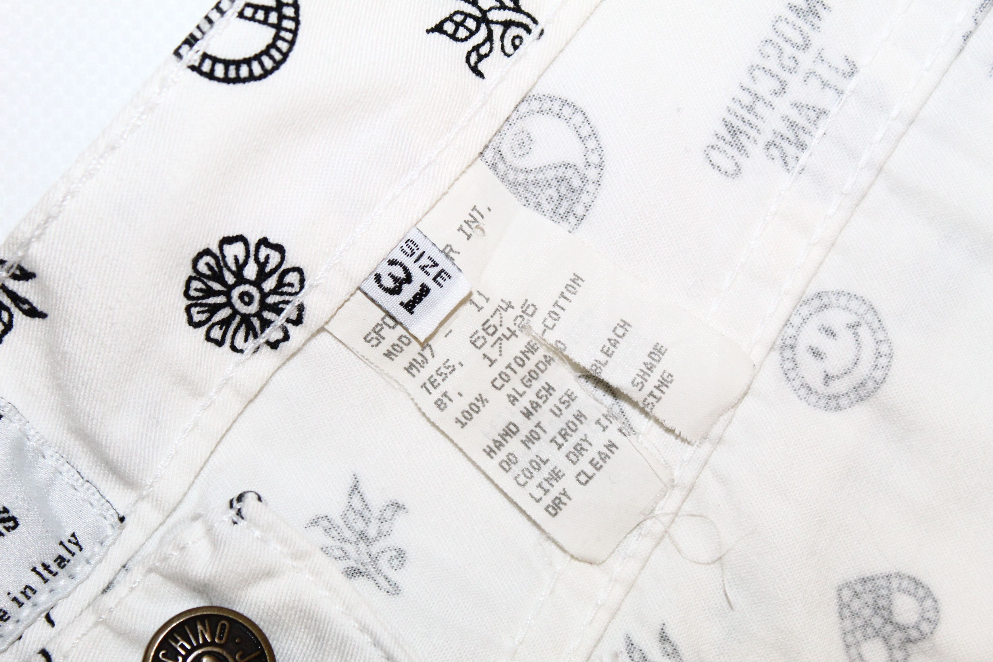 Moschino 1990s Rare Moschino Jeans Yin Yang Print Denim Pants Size US 31 - 13 Thumbnail