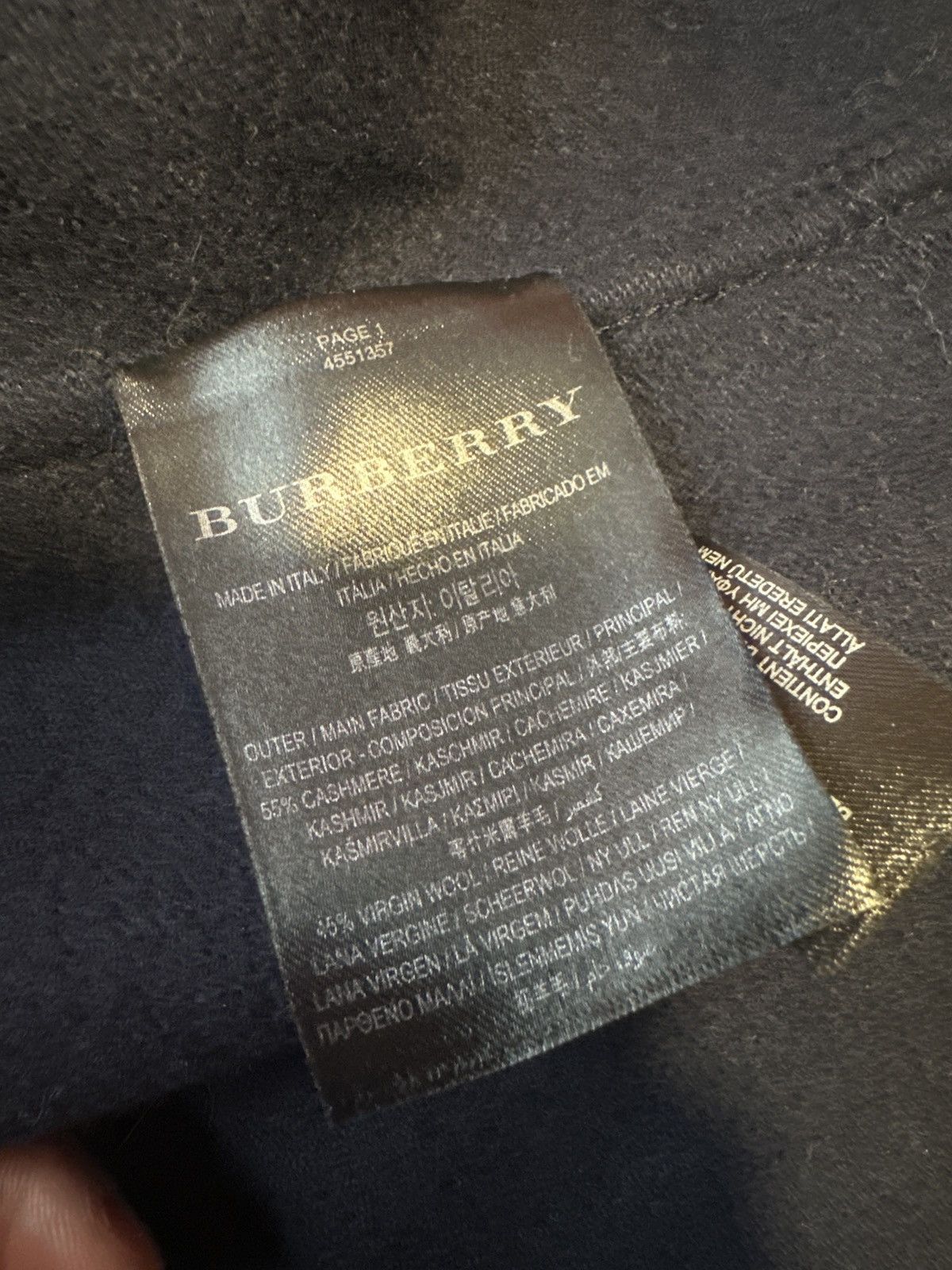 image of Burberry Brit Men’S Peacoat in Navy, Men's (Size Small)