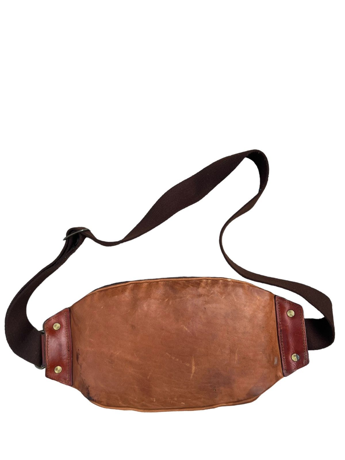 Leather Creed Japan Stains Patina Leather Chest Bag Size ONE SIZE - 13 Thumbnail