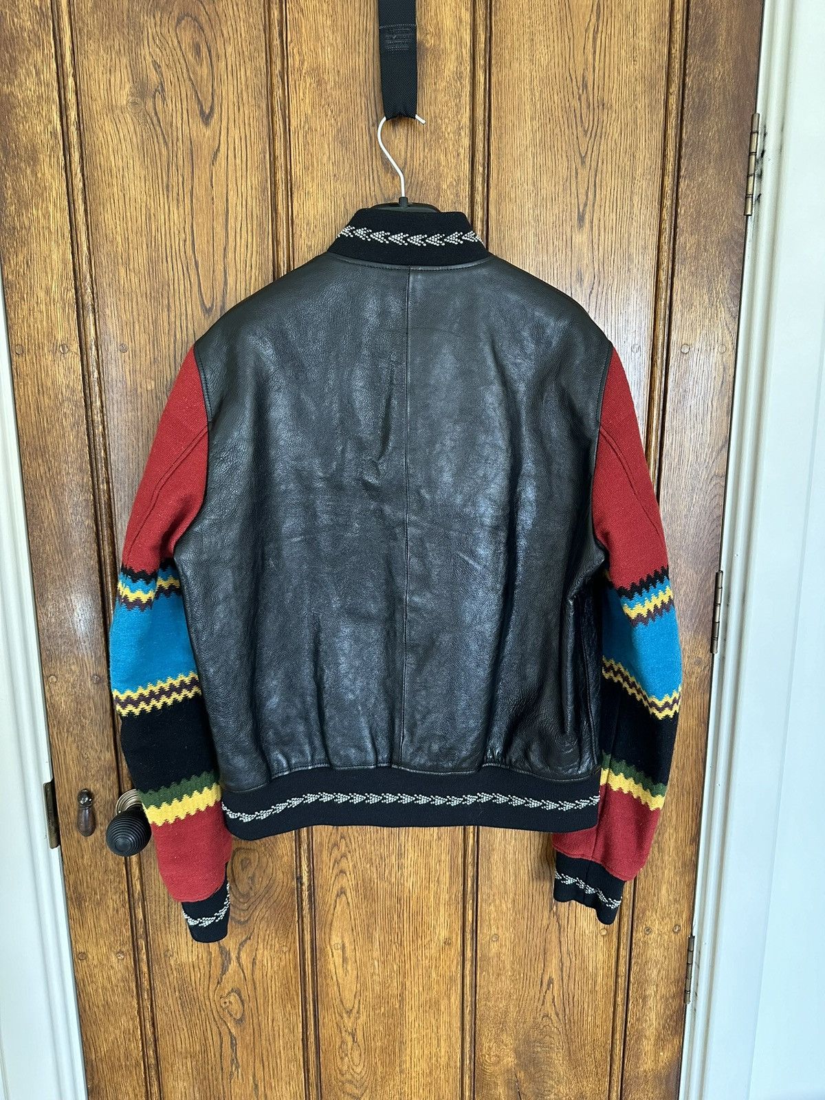 Saint Laurent Paris Saint Laurent leather teddy jacket 50 blue red black Size US M / EU 48-50 / 2 - 16 Thumbnail