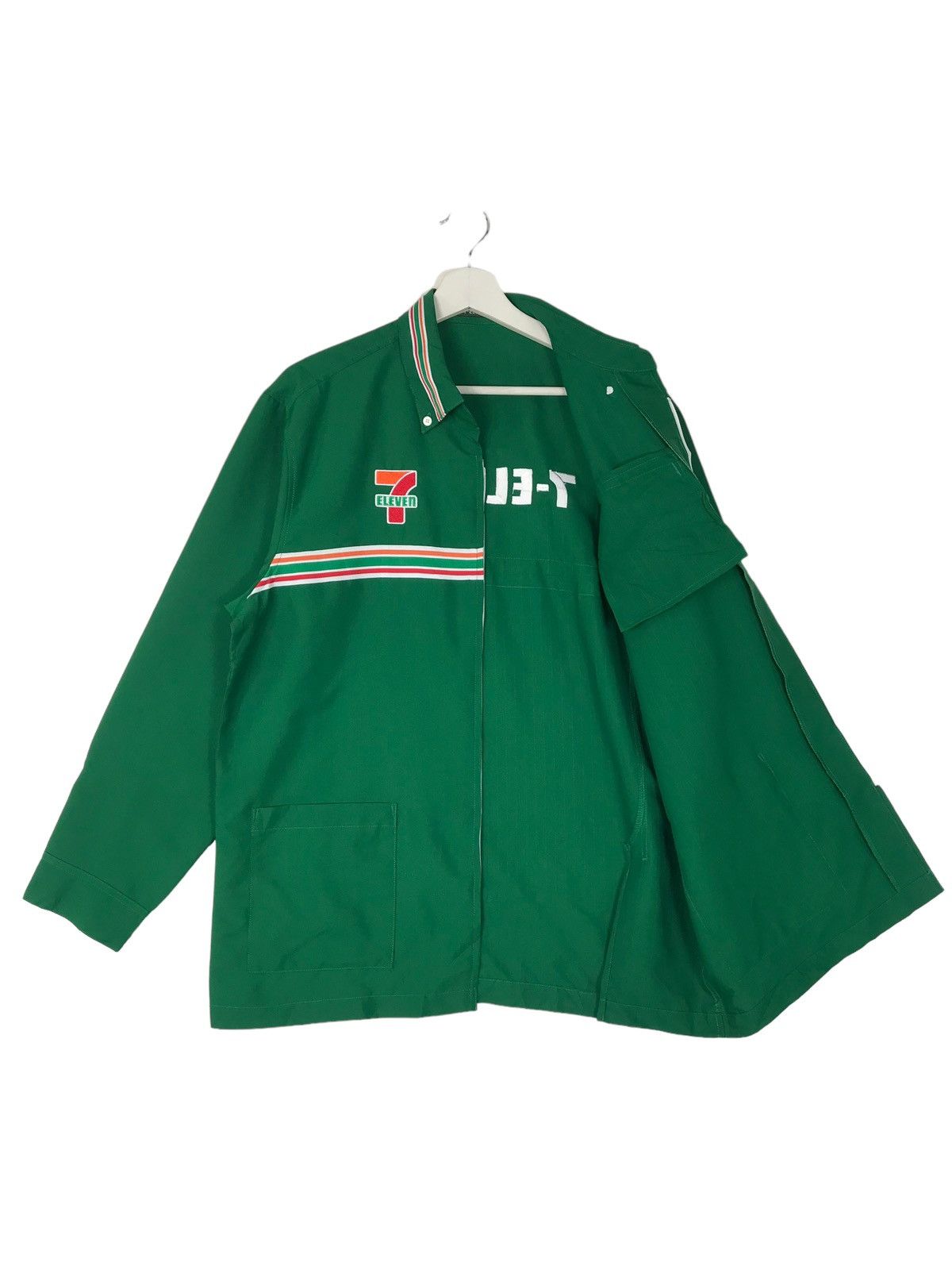 Japanese Brand 💥 VINTAGE 7ELEVEN LONG SLEEVE WORK ZIPPER SHIRTS Size US L / EU 52-54 / 3 - 6 Thumbnail