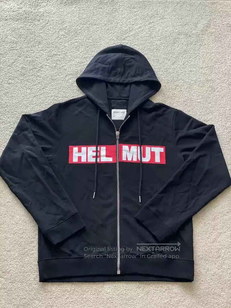 Helmut Lang Helmut Lang Big logo hoodie zipper. Size US L / EU 52-54 / 3 - 1 Thumbnail