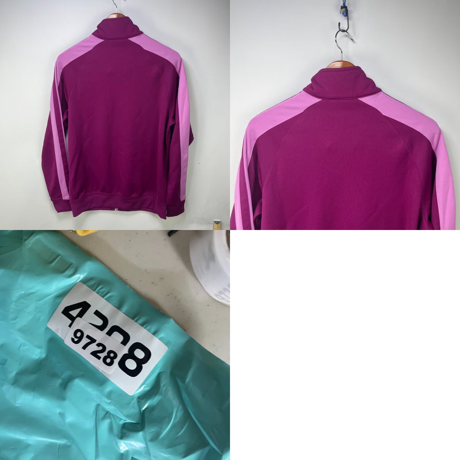 Nike VINTAGE Nike Track Jacket Womens M Pink Striped 1990s Rugby Casual Spring Fall Size M / US 6-8 / IT 42-44 - 8 Thumbnail