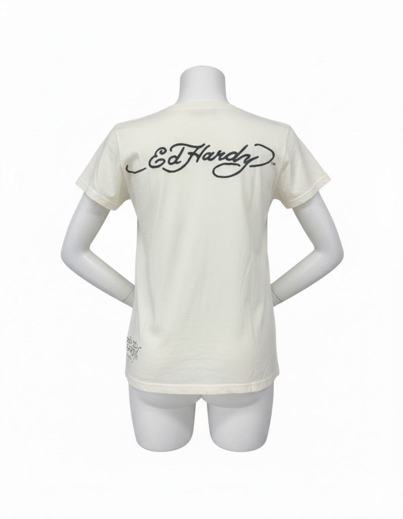 Ed Hardy Ed Hardy by Christian Audigier "Butterfly" Graphic Tee | NWT Size XS / US 0-2 / IT 36-38 - 2 Thumbnail