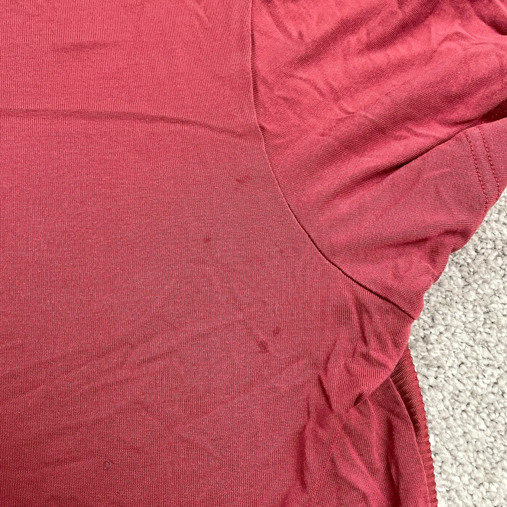 Adidas Adidas Active T-Shirt Womens Large Red Crew Neck Short Slit Sleeve Athletic Top Size L / US 10 / IT 46 - 6 Thumbnail