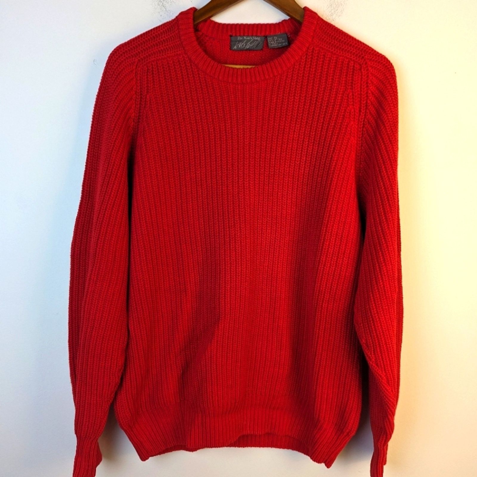 Lord & Taylor Lord & Taylor Men's Red Crewneck Sweater / XL Size US XL / EU 56 / 4 - 1 Thumbnail