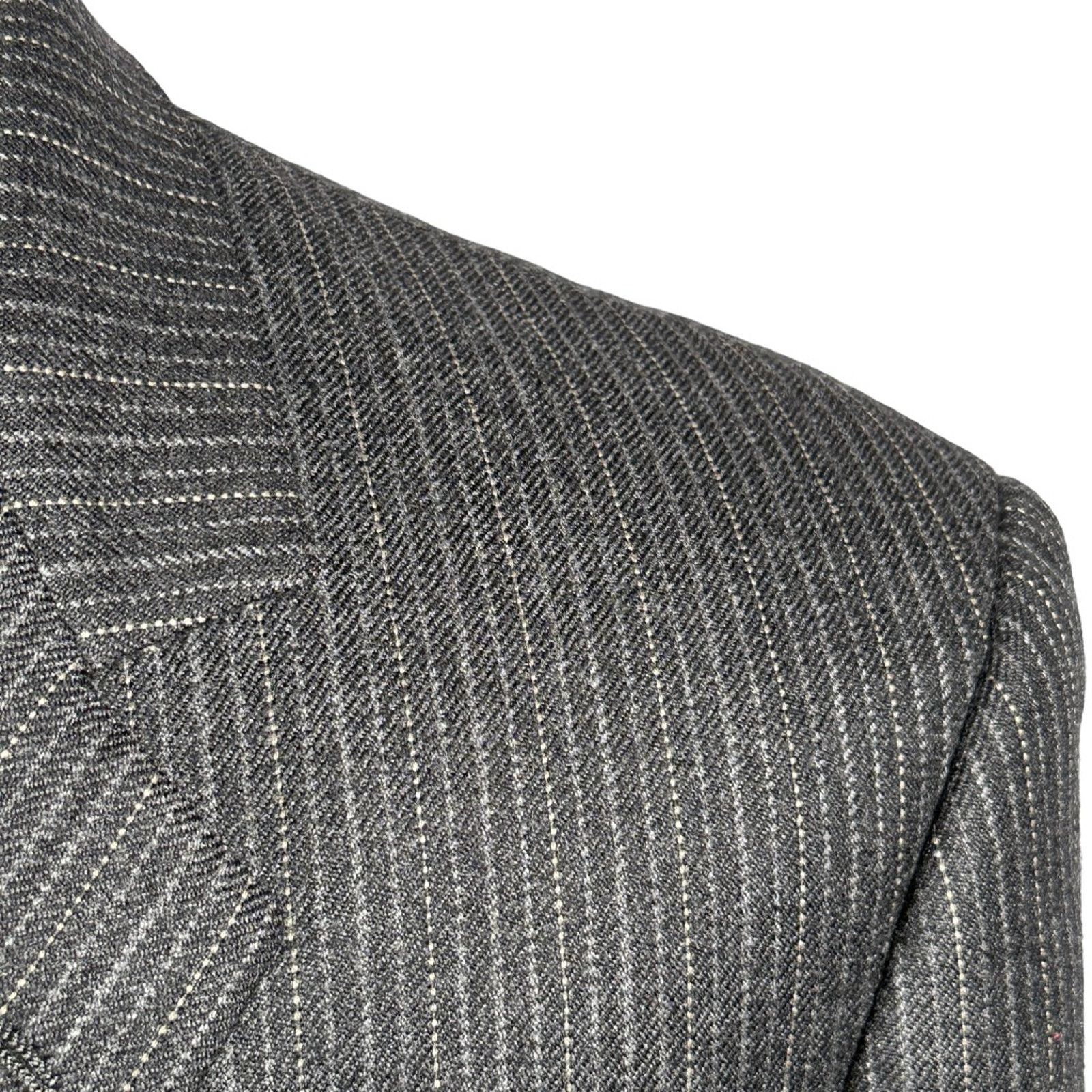 Brooks Brothers Brooks Brothers Loro Piana Blazer Jacket Gray Wool Stripe 42 Size 42R - 7 Thumbnail