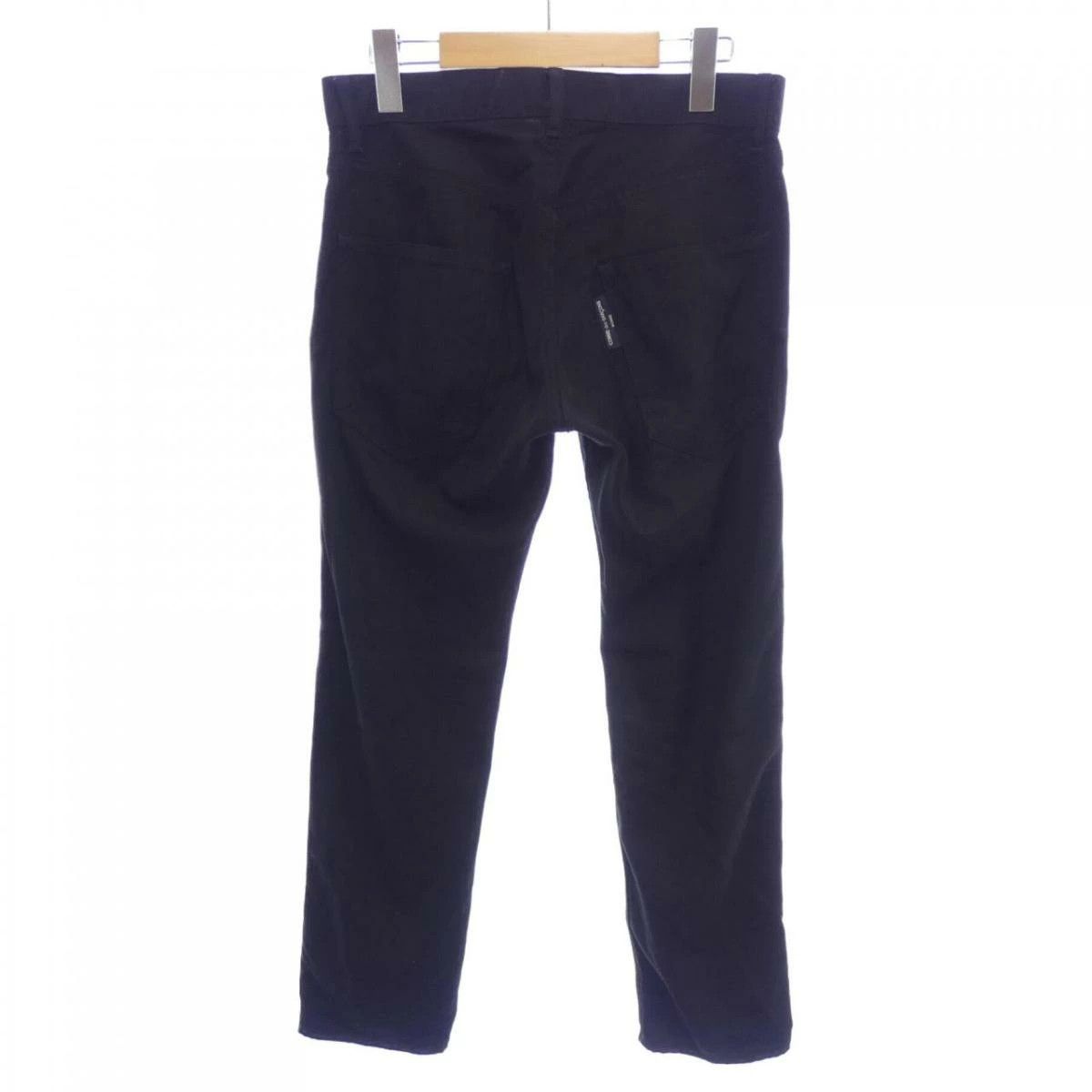 Comme des Garcons Homme Cropped Pants Cotton Plain Zipper Long Length Black Size US 31 - 2 Thumbnail