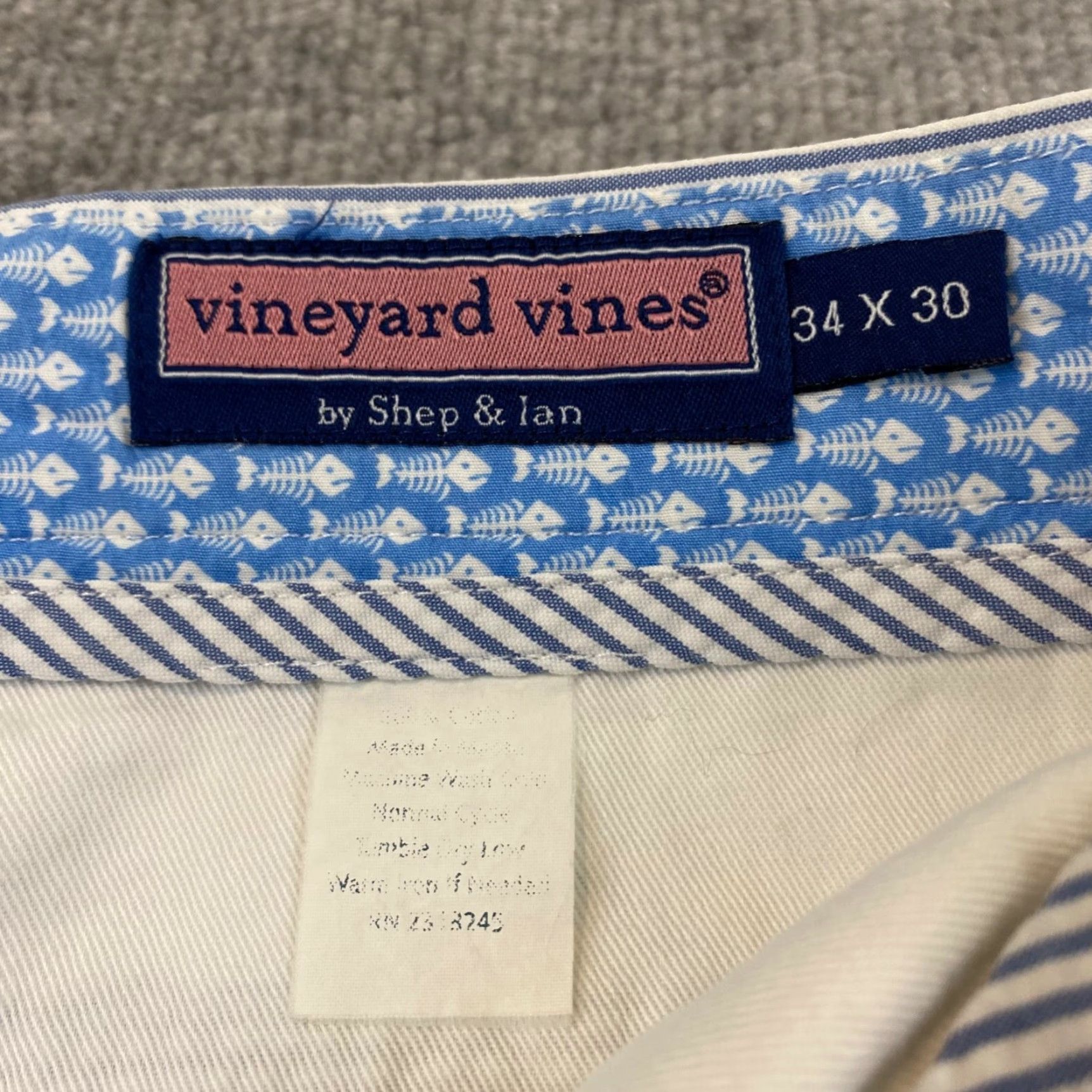 Vintage VINTAGE Vineyard Vines Pants Men 34x30 Khaki Relaxed Leg Striped Cotton Casual Outdoor Size US 34 / EU 50 - 2 Thumbnail