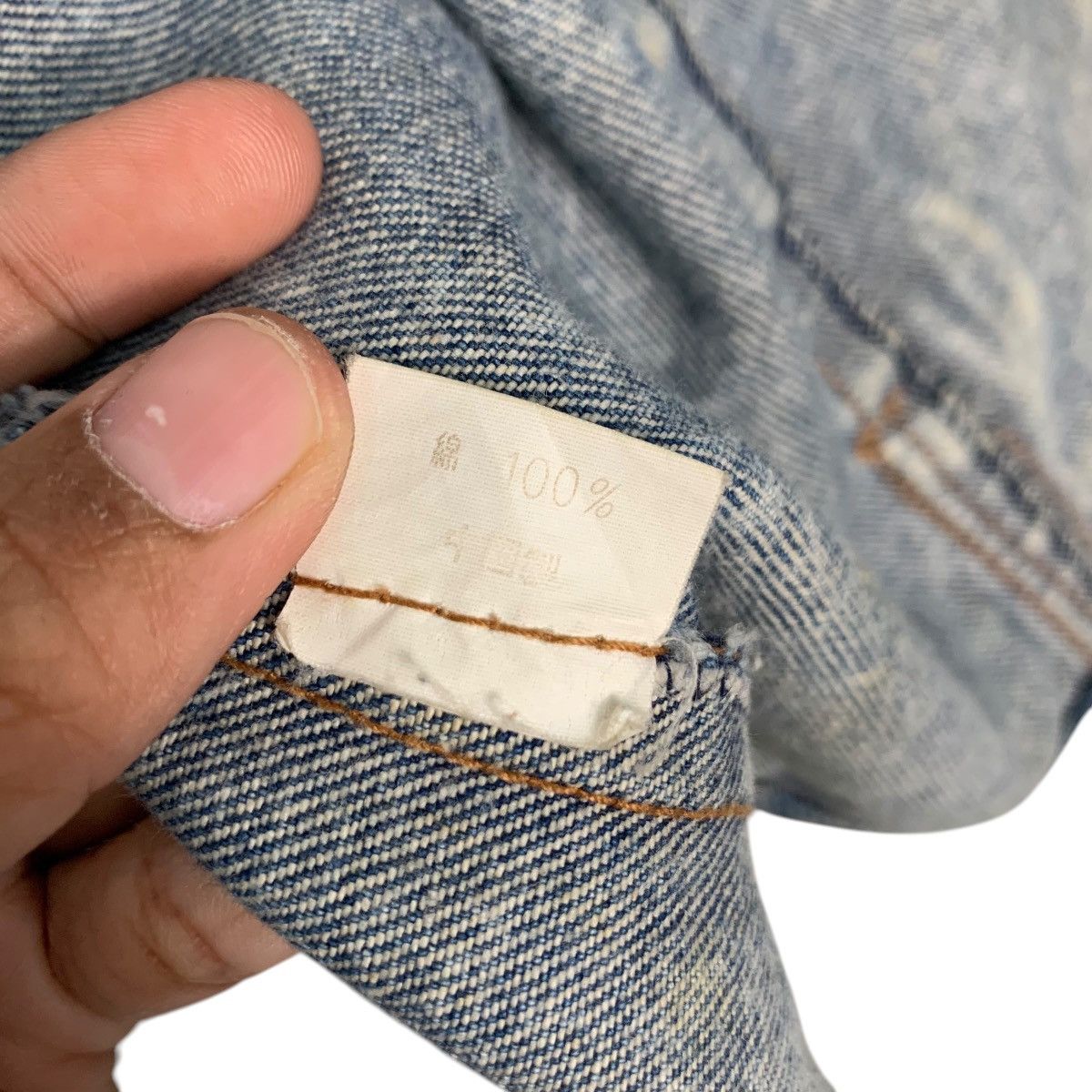 Vintage 90's MECHLIN Stone Wash Trucker Denim Jacket #2498-C112 Size US M / EU 48-50 / 2 - 16 Thumbnail