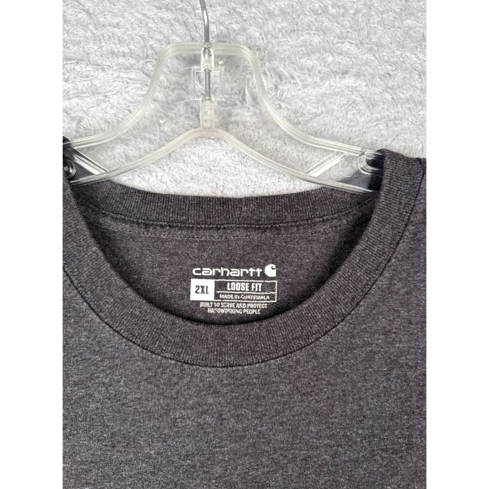 Carhartt VINTAGE Carhartt Shirt Men 2XL Gray Short Sleeve Crew Neck Cotton Blend Pockets Logo Embroidered Size US XXL / EU 58 / 5 - 7 Thumbnail
