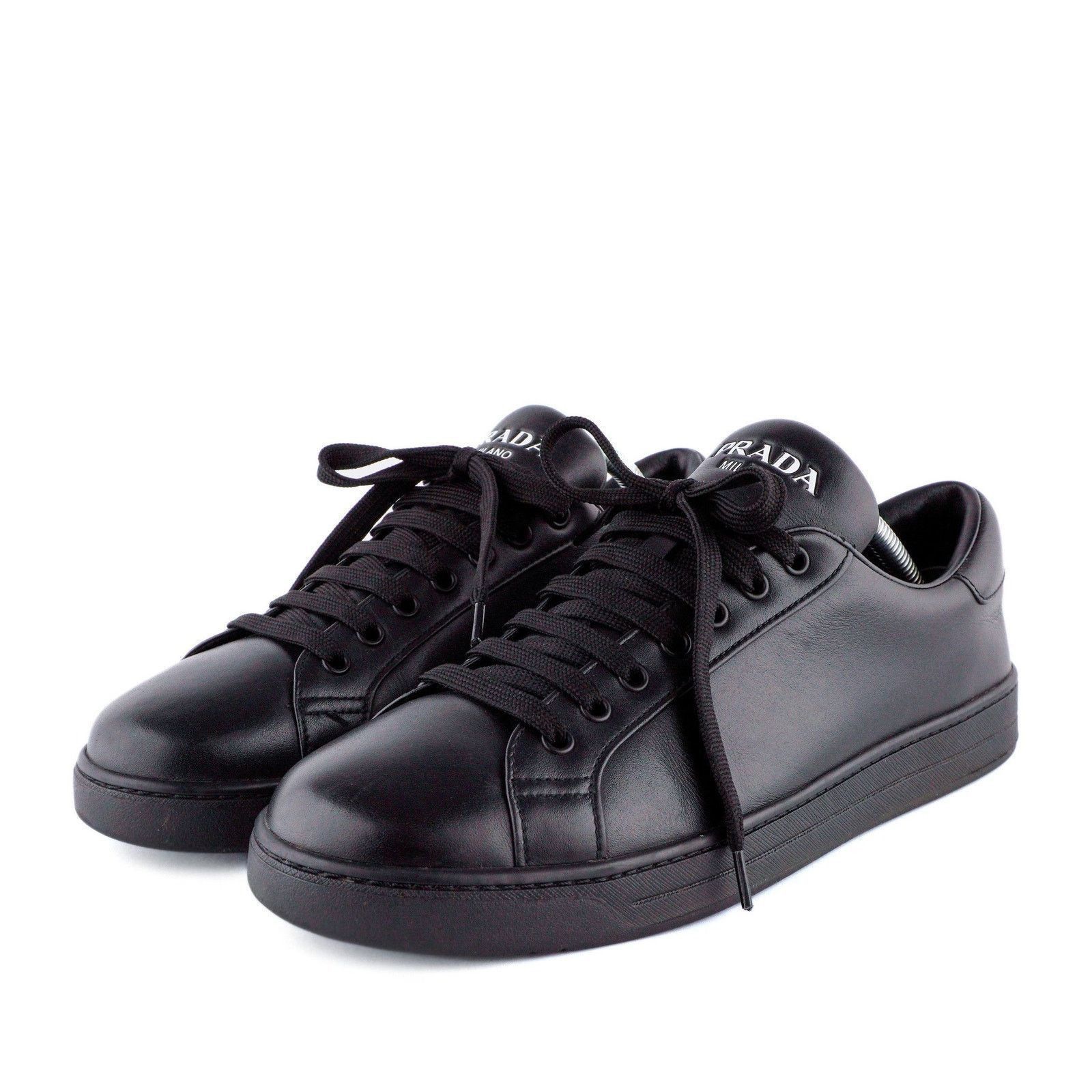 Prada Prada Milano 4E2094 Black Leather Sneakers Size 11 | Grailed