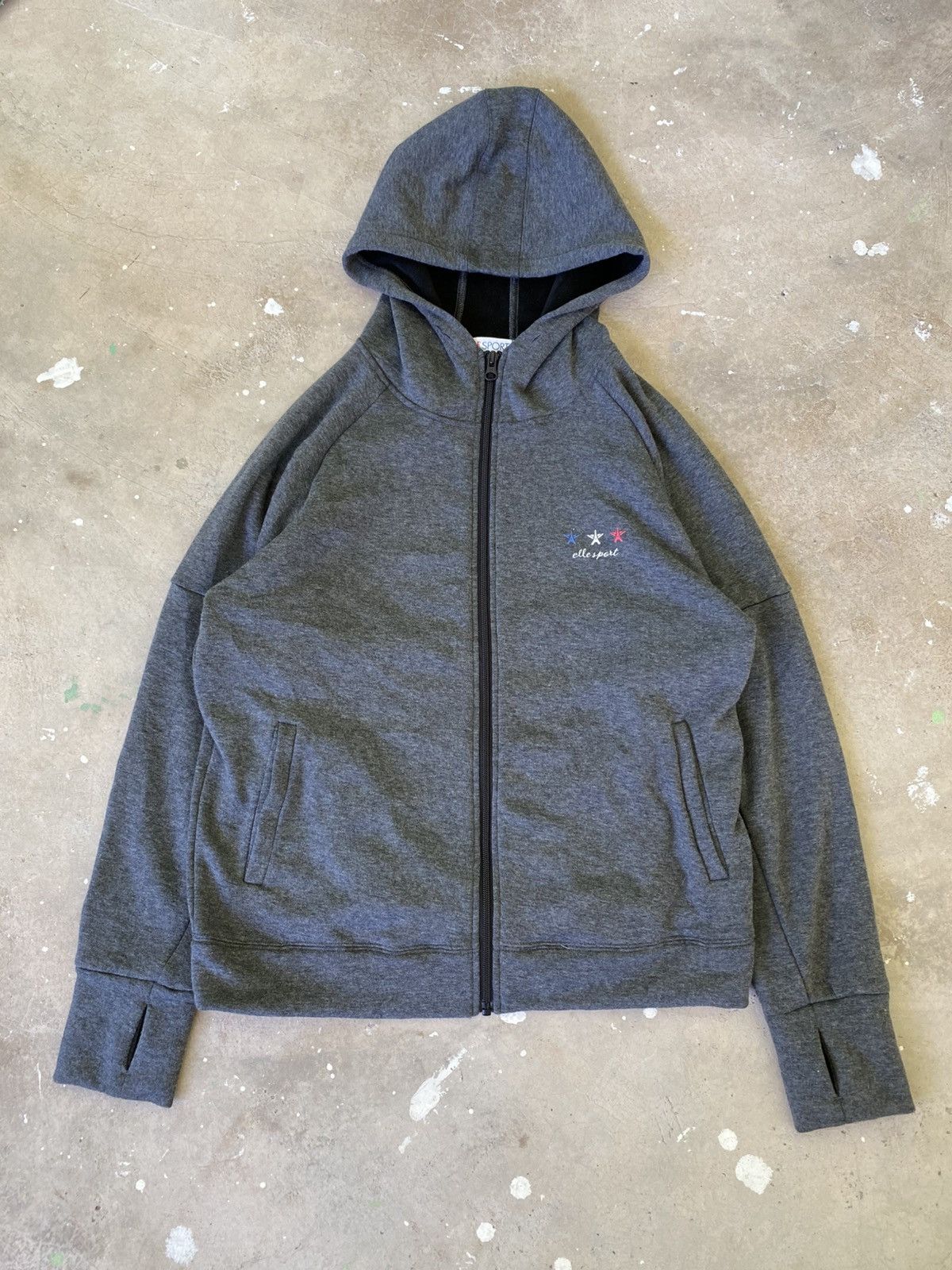 Japanese Brand Elle Sport Paris Thumb Hole Zip Hoodie Women Size M / US 6-8 / IT 42-44 - 1 Thumbnail