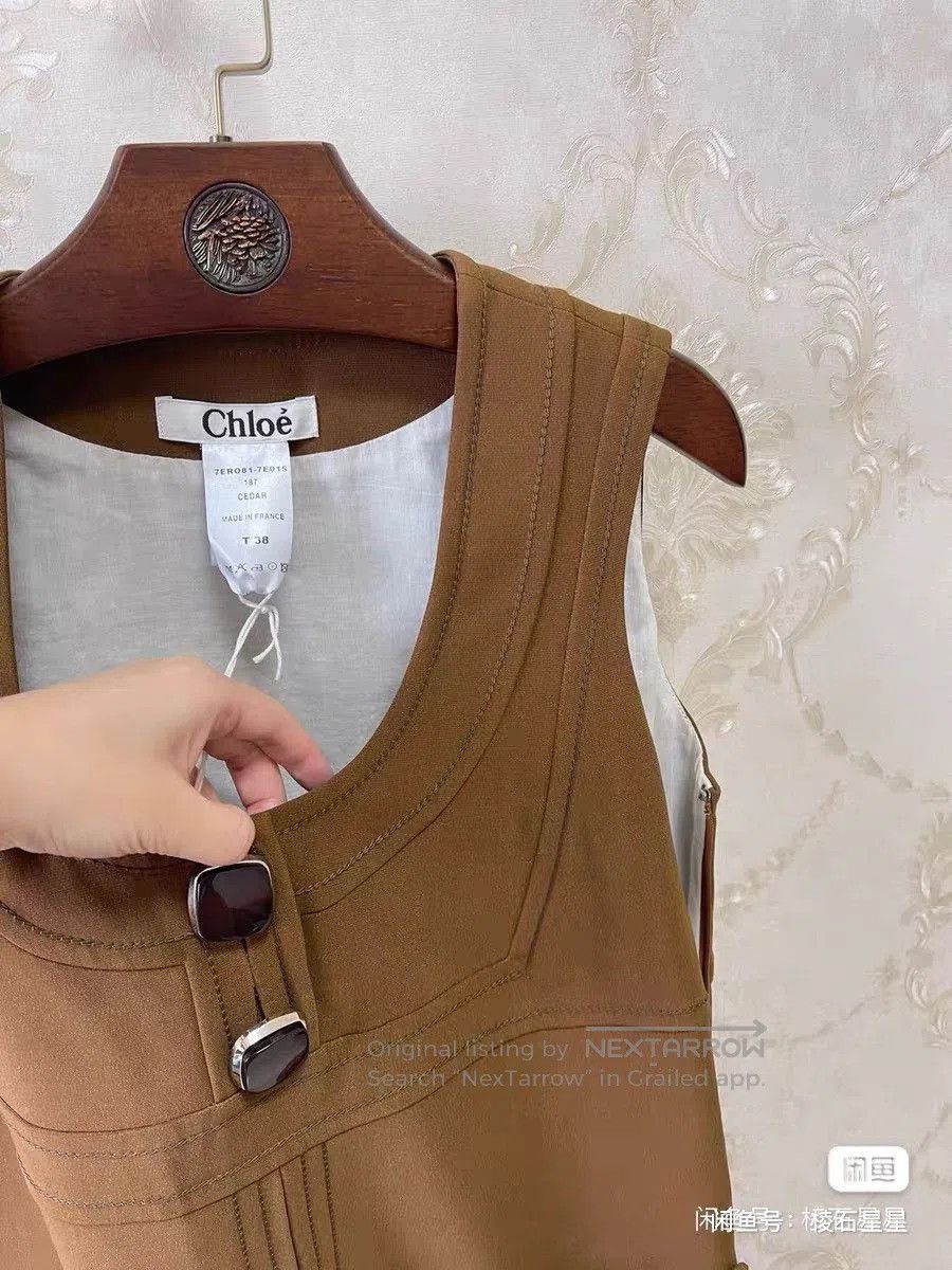 Chloe Chloe New Runway Caramel Sleeveless Pinafore. Size M / US 6-8 / IT 42-44 - 9 Thumbnail
