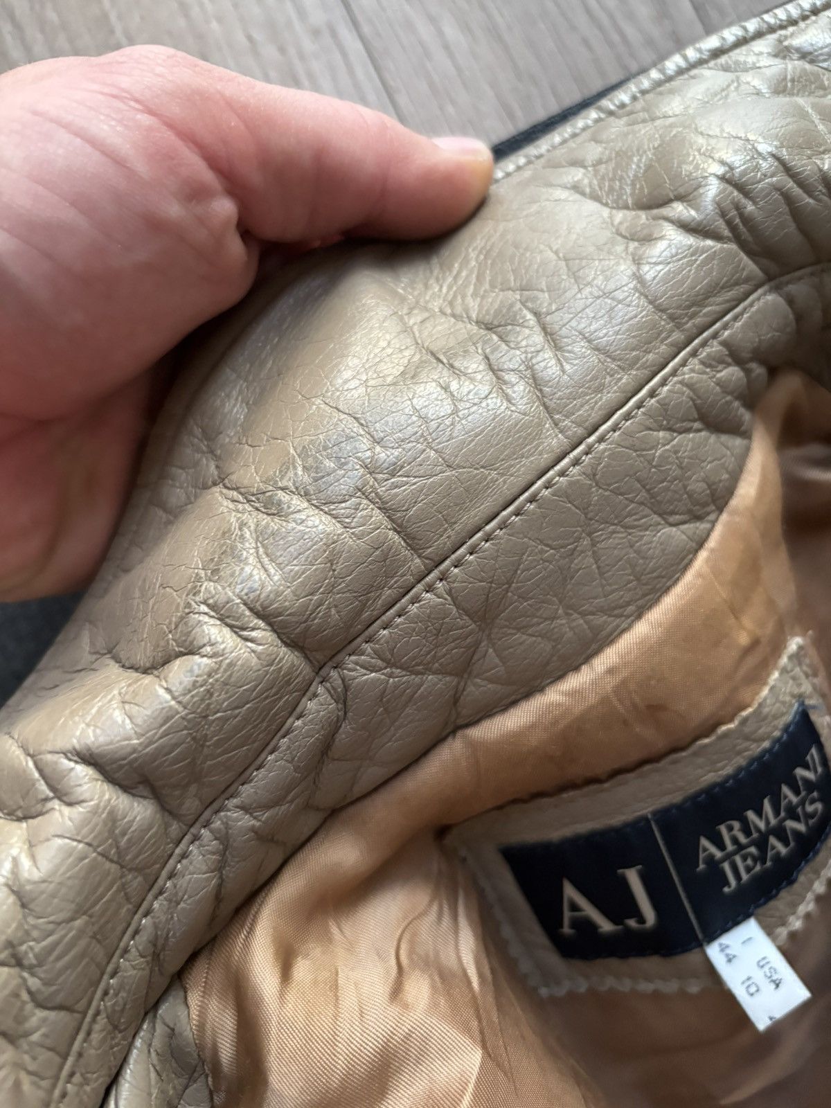 Armani Armani Jeans vintage leather jacket Size S / US 4 / IT 40 - 9 Thumbnail