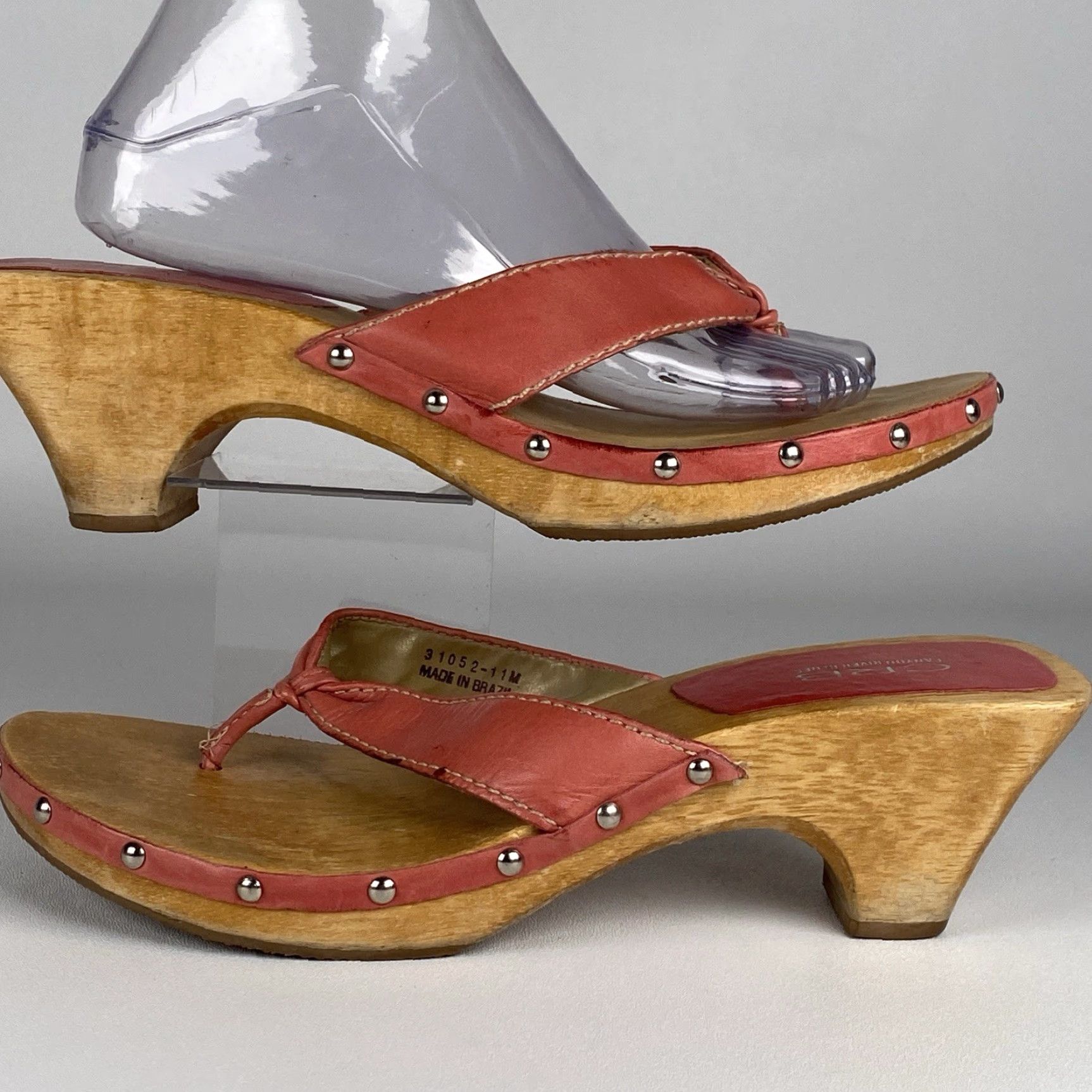 Pinko KIARA SHOES CLOGS Women’s Pink Patent Leather 11 M Handmade Slim Heel Pointed Open Toe Solid Colour Leather/Synthetic Upper Fall Spring Summer Women Size US 11 / IT 41 - 5 Thumbnail