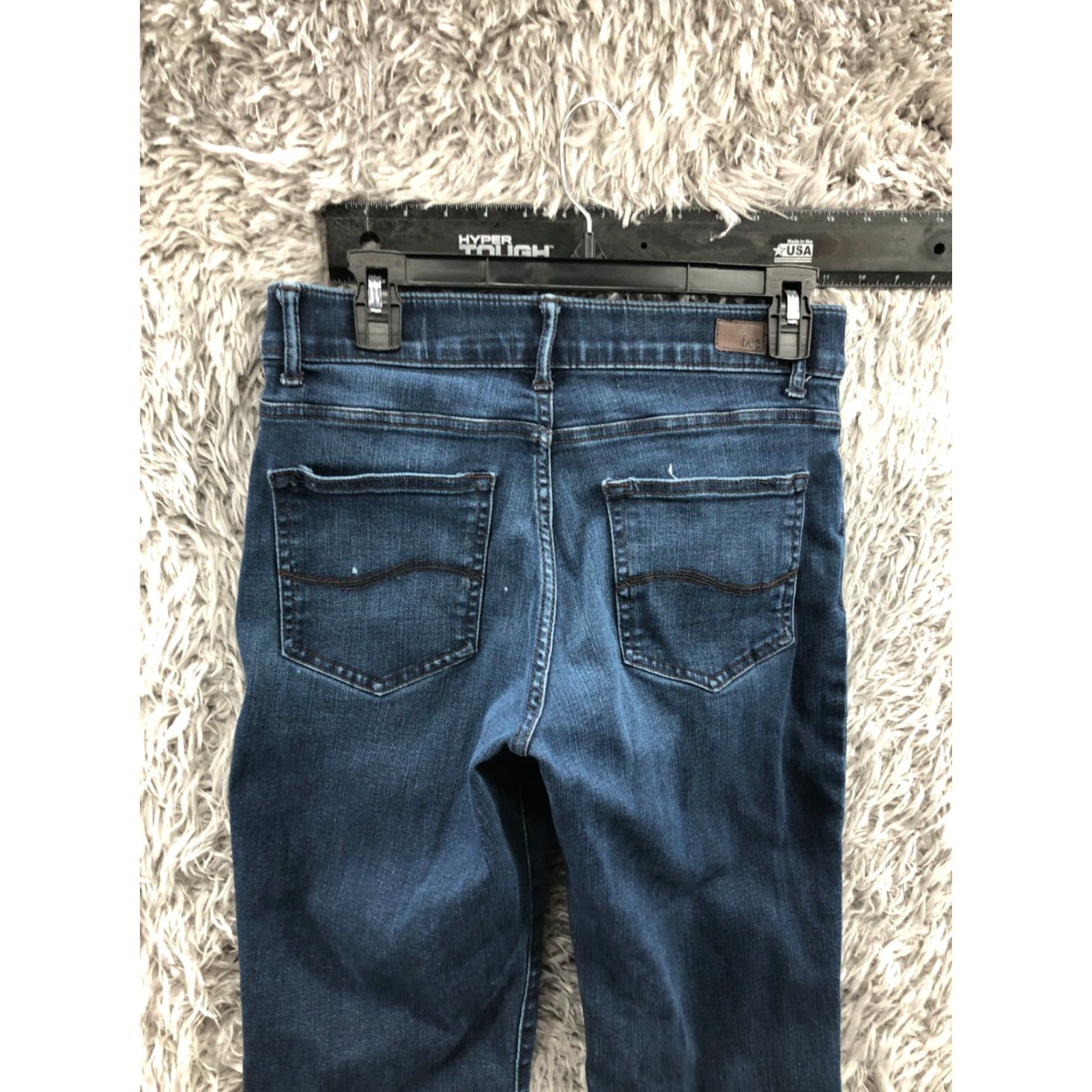 Lee Lee Jeans Regular Straight Womens Size 6 Short Medium Wash Blue Size 28" / US 6 / IT 42 - 7 Thumbnail