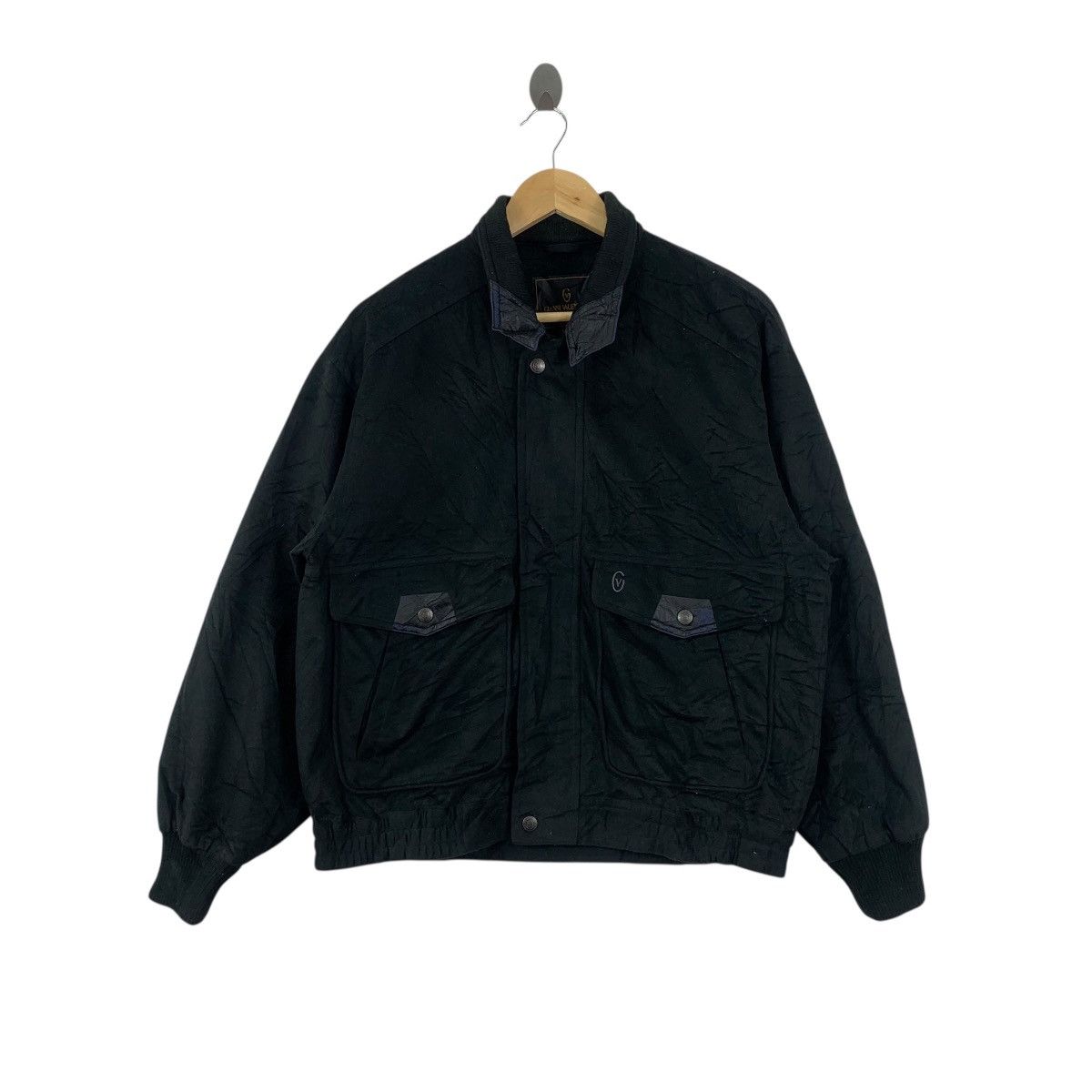 Gianni Valentino Vintage GIANNI VALENTINO ITALY Velvet Varsity Stadium Jacket Size US M / EU 48-50 / 2 - 1 Thumbnail