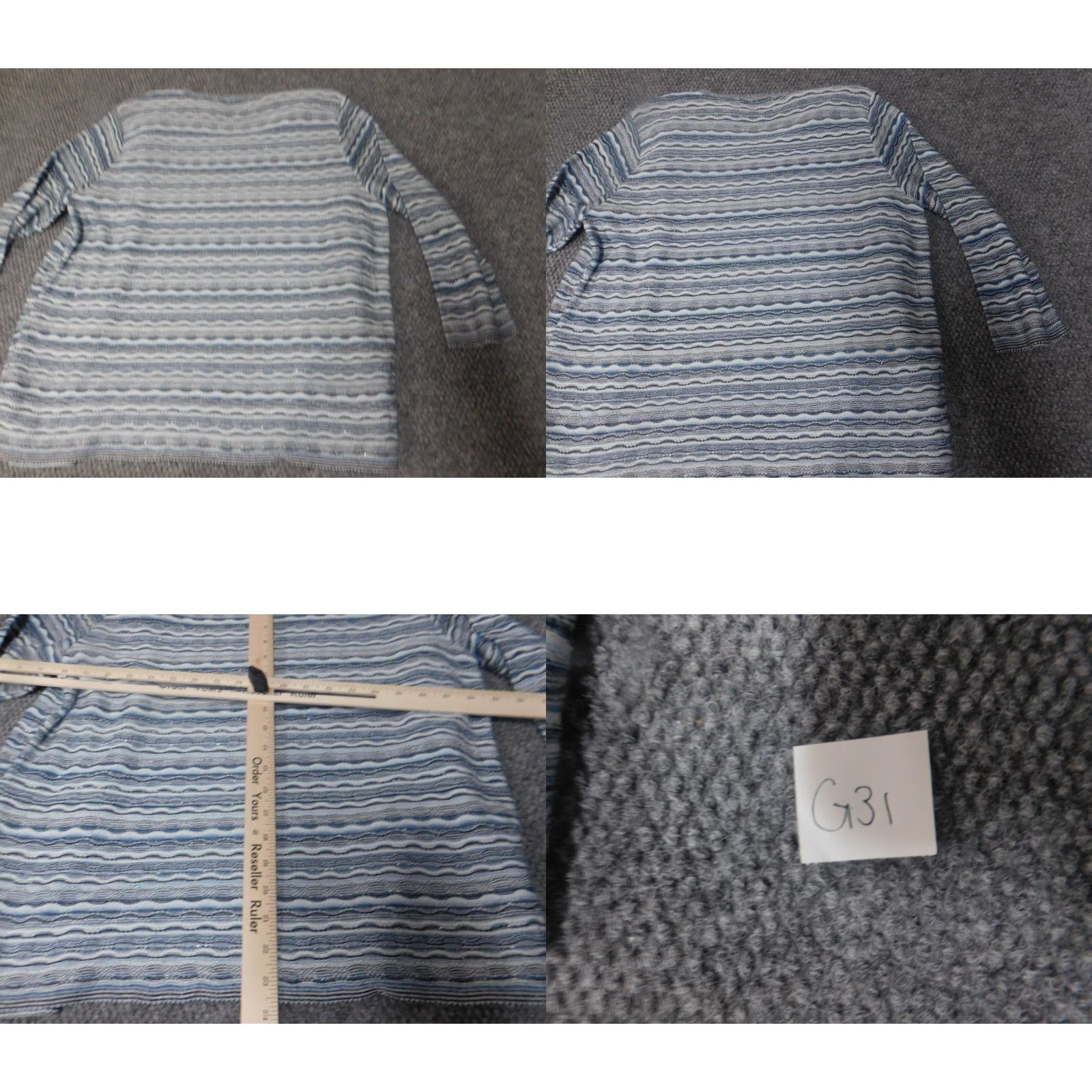 Vintage Alfred Dunner Womens Sweater Medium Blue Pullover Crew Neck Long Sleeve Cap Sleeve Acrylic Knit Stretch Button Casual Regular Modern American Knit Size M / US 6-8 / IT 42-44 - 8 Thumbnail