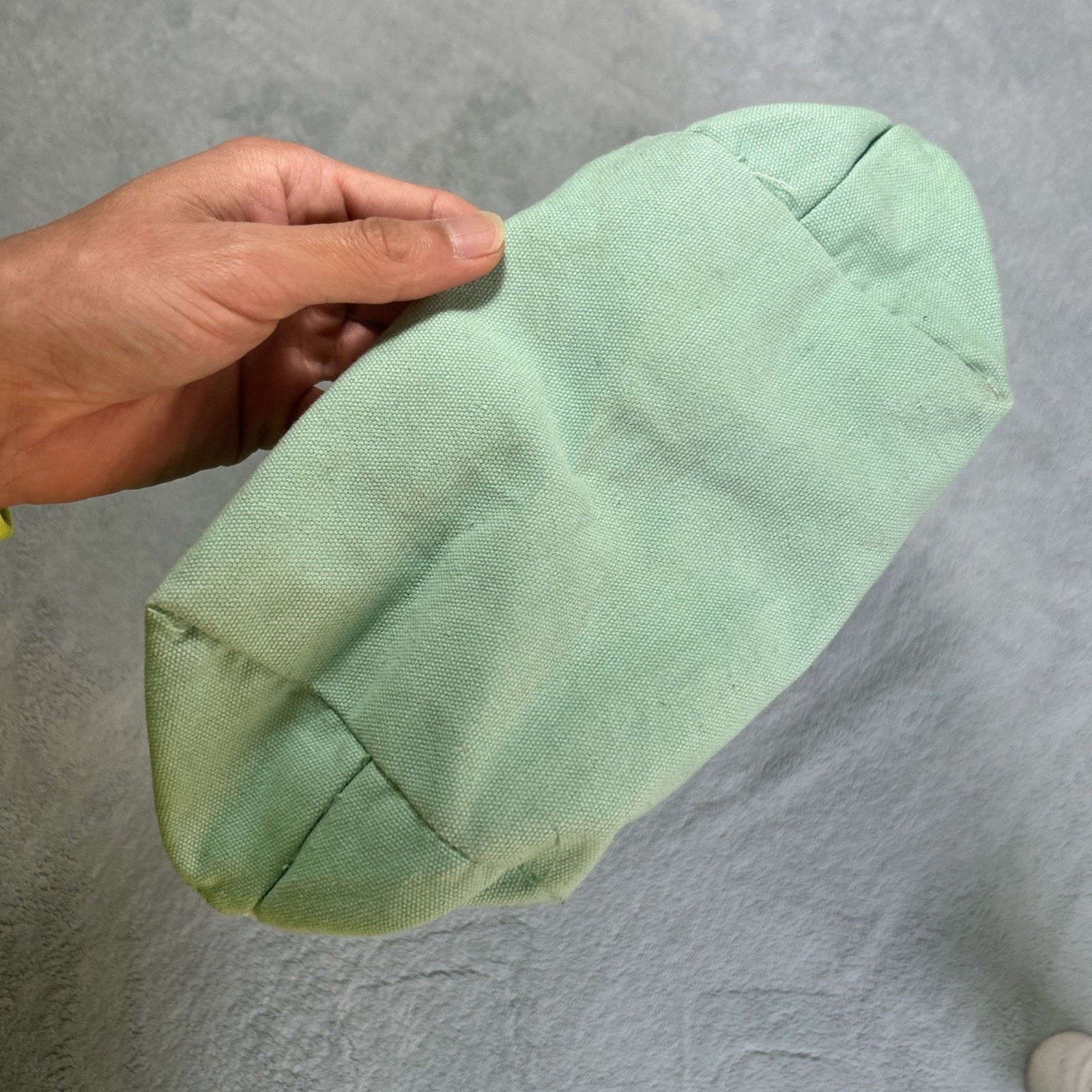 Boston Traders Trader Joes Mini Tote Bag 10x12 Teal Green Light Blue Hand Size ONE SIZE - 4 Thumbnail