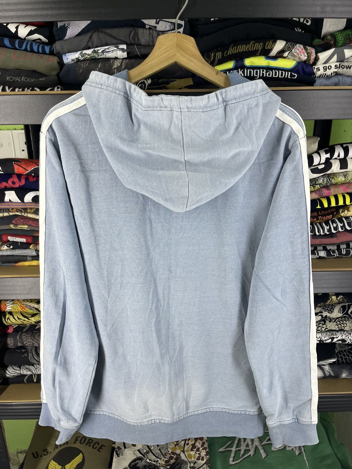 In The Attic Vintage In The Attic Zip Hoodie White Stripes Size US L / EU 52-54 / 3 - 10 Thumbnail