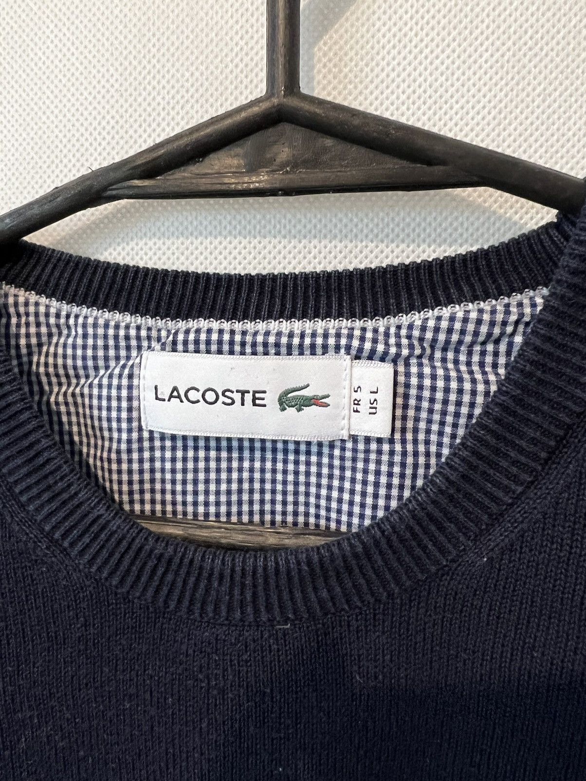 Lacoste Sweater Lacoste logo 100% cotton Size US L / EU 52-54 / 3 - 3 Thumbnail