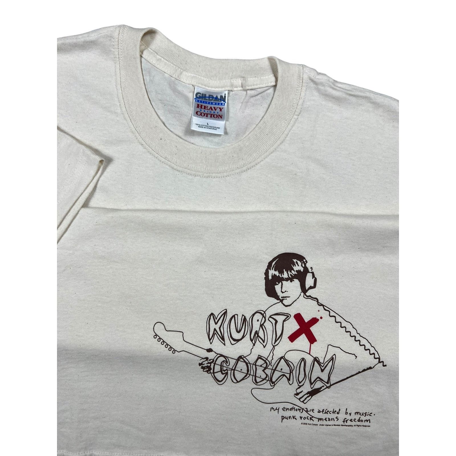 Band Tees × Nirvana × Vintage 2005 Kurt Cobain Nirvana punk rock means freedom band tee Size US L / EU 52-54 / 3 - 2 Thumbnail
