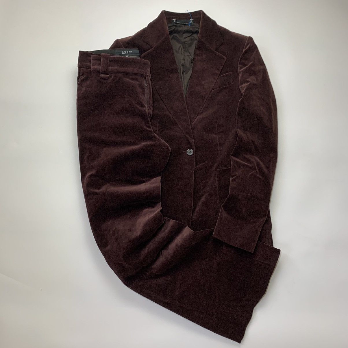 Gucci Womens Gucci GFA15 Velvet Tuxedo Suit Size S / US 4 / IT 40 - 1 Thumbnail