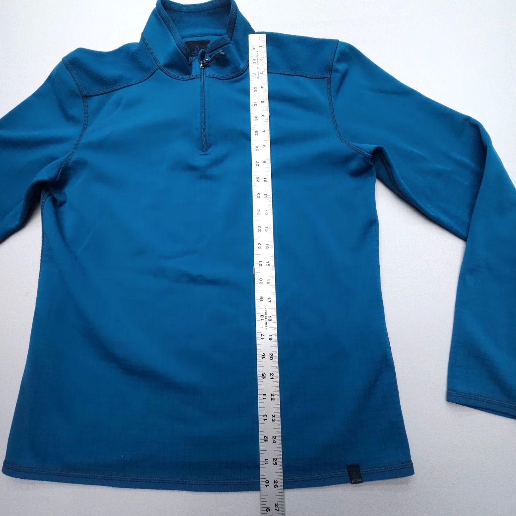 Prana prAna Long Sleeve 1/4 Zip Fleece Pullover Womens L Blue Hiking Mid Layer Shirt Pullover Womens Outdoor 1/4 Zip Lightweight Regular Blue Hiking Womens Size L / US 10 / IT 46 - 6 Thumbnail