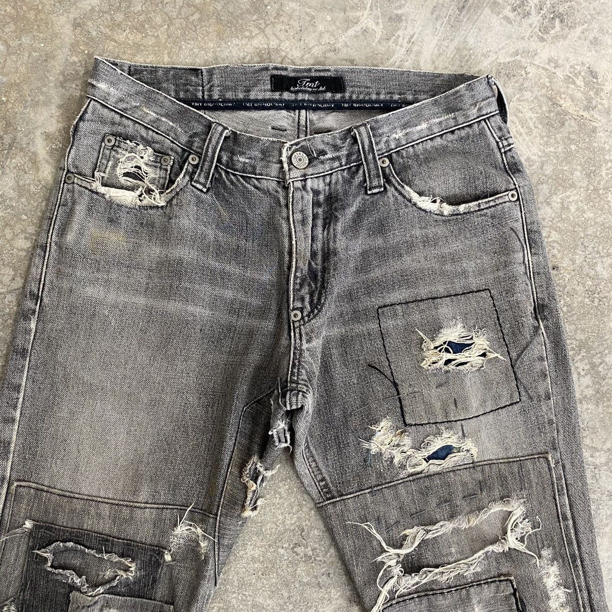 TMT VTG TMT Reconstructed Distressed Cropped Jeans Size US 30 / EU 46 - 2 Thumbnail
