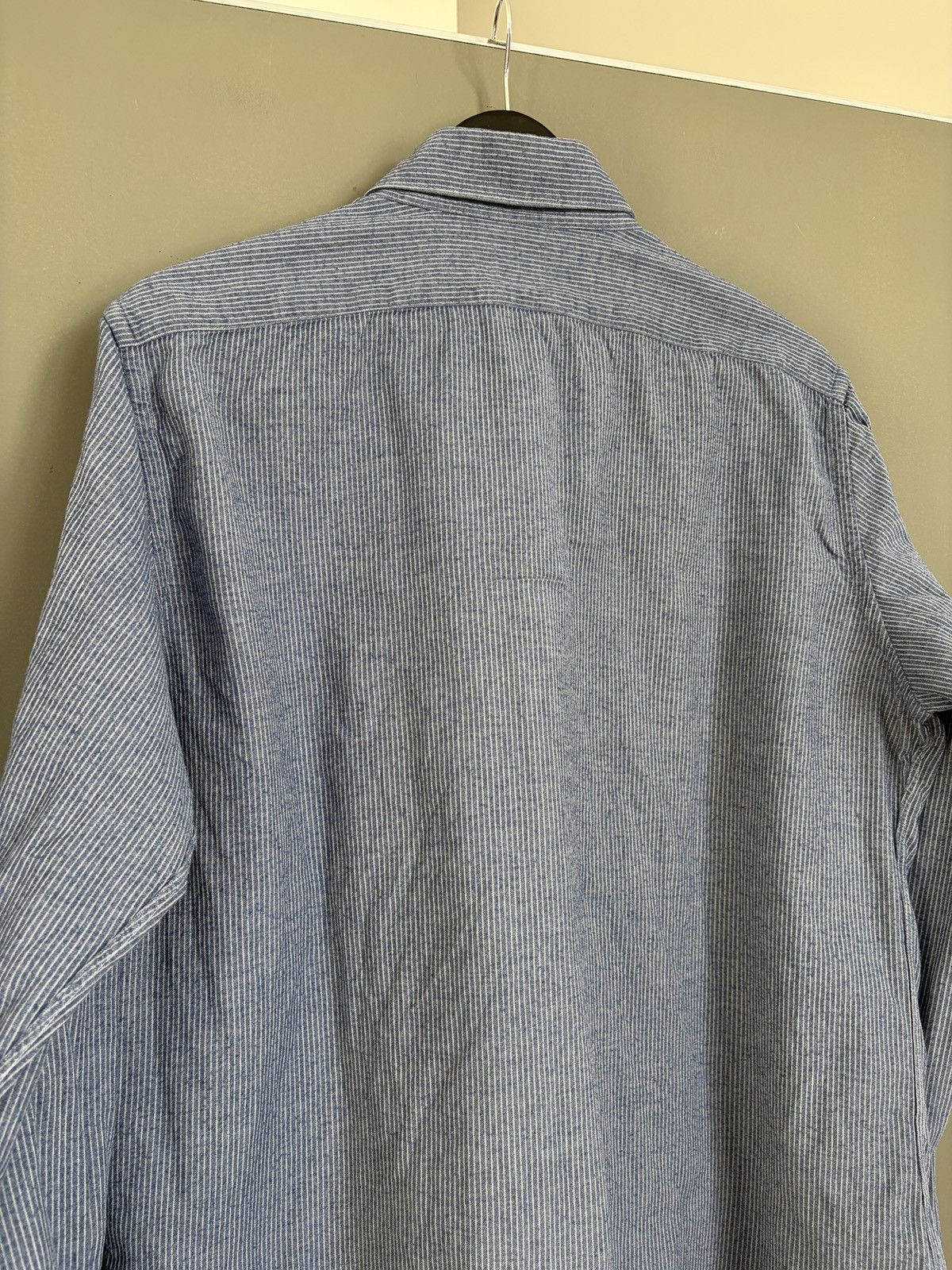 Other Bolzonella Blue Pinstripe Cotton Supersoft Shirt Size US L / EU 52-54 / 3 - 16 Thumbnail