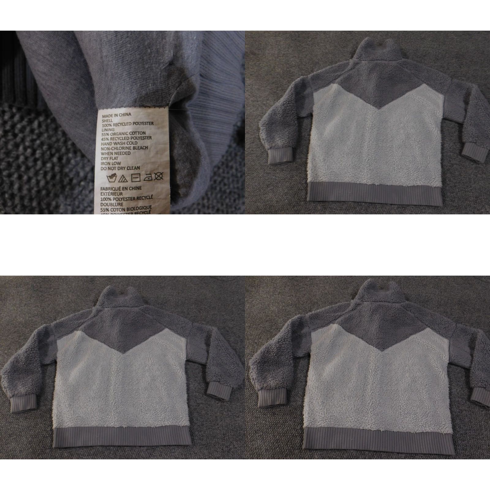 Prana prAna Jacket Womens Large Gray Sherpa Fleece Zip Up Colorblock Eco Recycled Poly Jacket Womens L Gray Solid Retro Casual Mens Womens Boys Girls Size L / US 10 / IT 46 - 9 Thumbnail