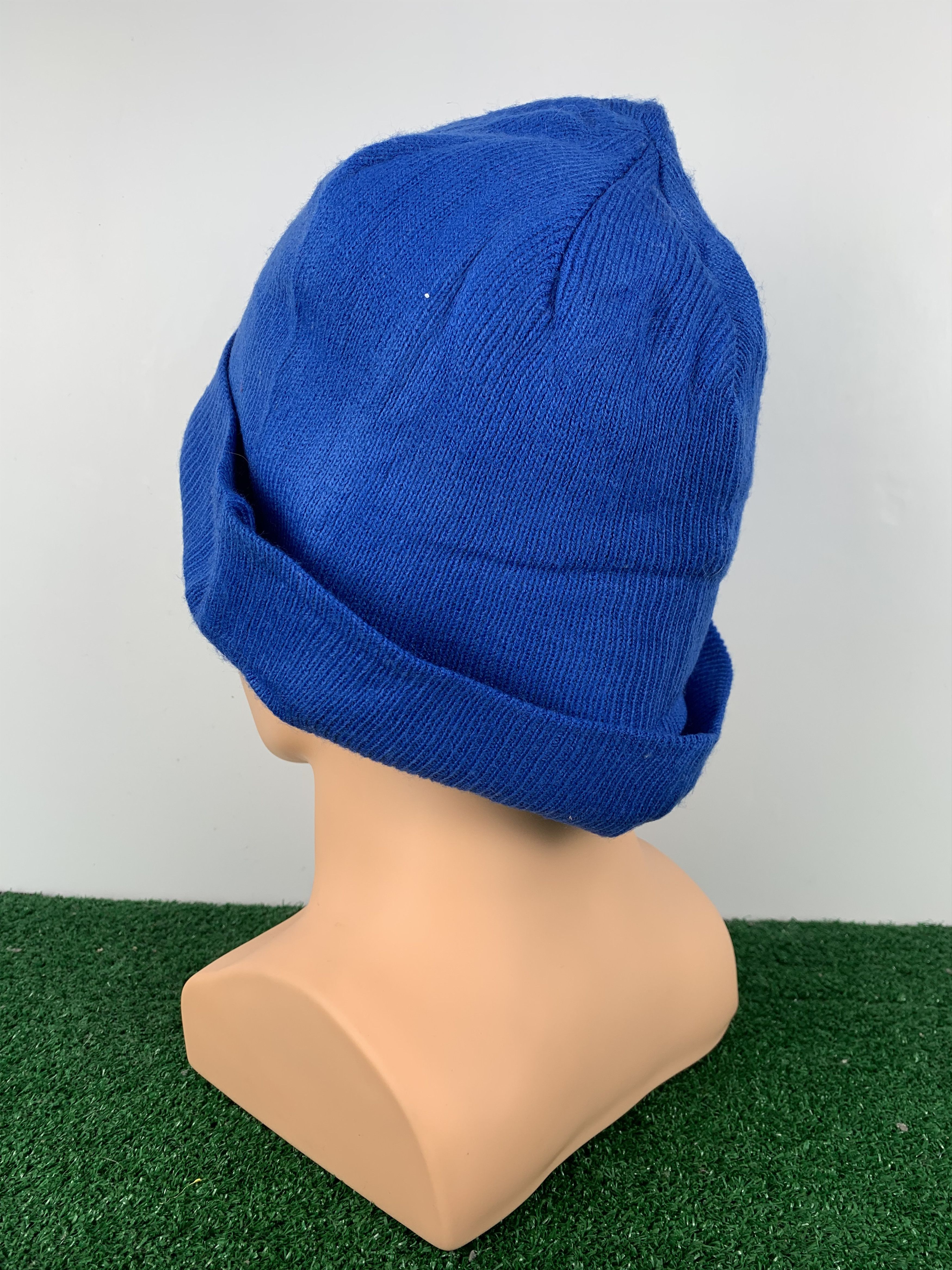Adidas Vintage Adidas Trefoil Beanie Blue BA0007 Size ONE SIZE - 3 Thumbnail