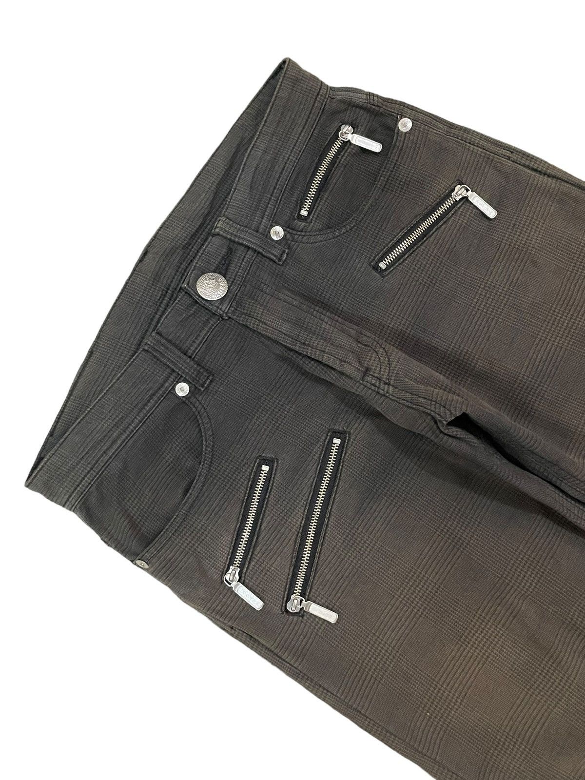 Lee Vintage Lee Rider Zippers Punk Bondage Style Plaid Pants Size US 33 - 7 Thumbnail