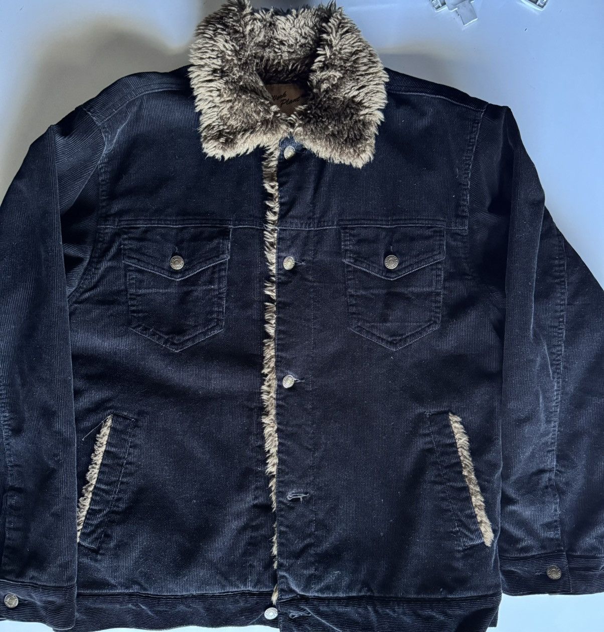 Japanese Brand Japanese Work Plant Corduroy Trucker Jacket Size US L / EU 52-54 / 3 - 4 Thumbnail