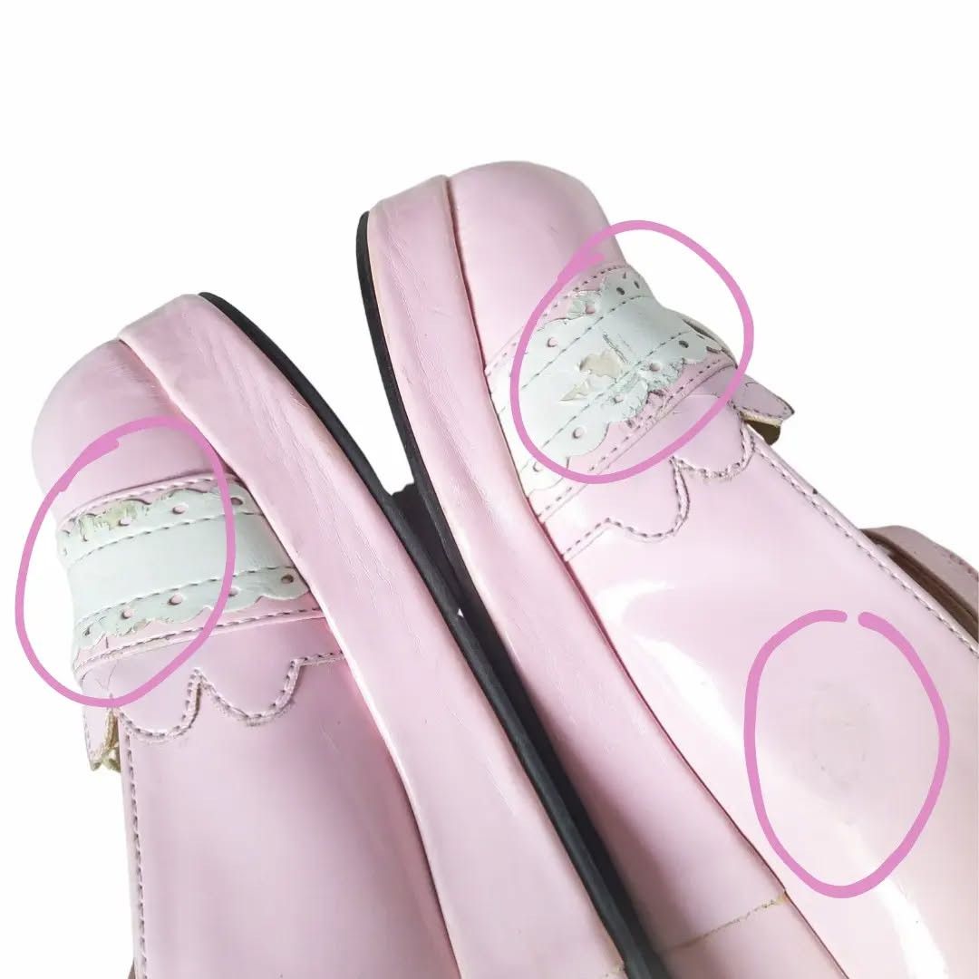 Japanese Brand Bodyline archive pink mary janes with a heart shaped buckle Size US 5 / IT 35 - 7 Thumbnail
