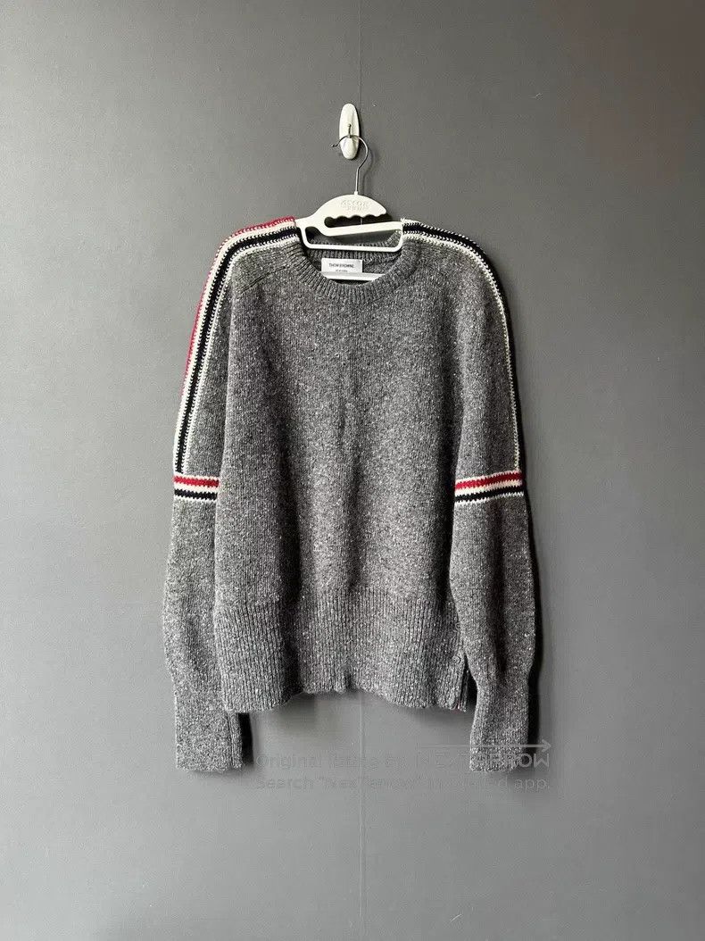 Thom Browne Thom Browne Striped Sweater - Grey Size US L / EU 52-54 / 3 - 2 Thumbnail