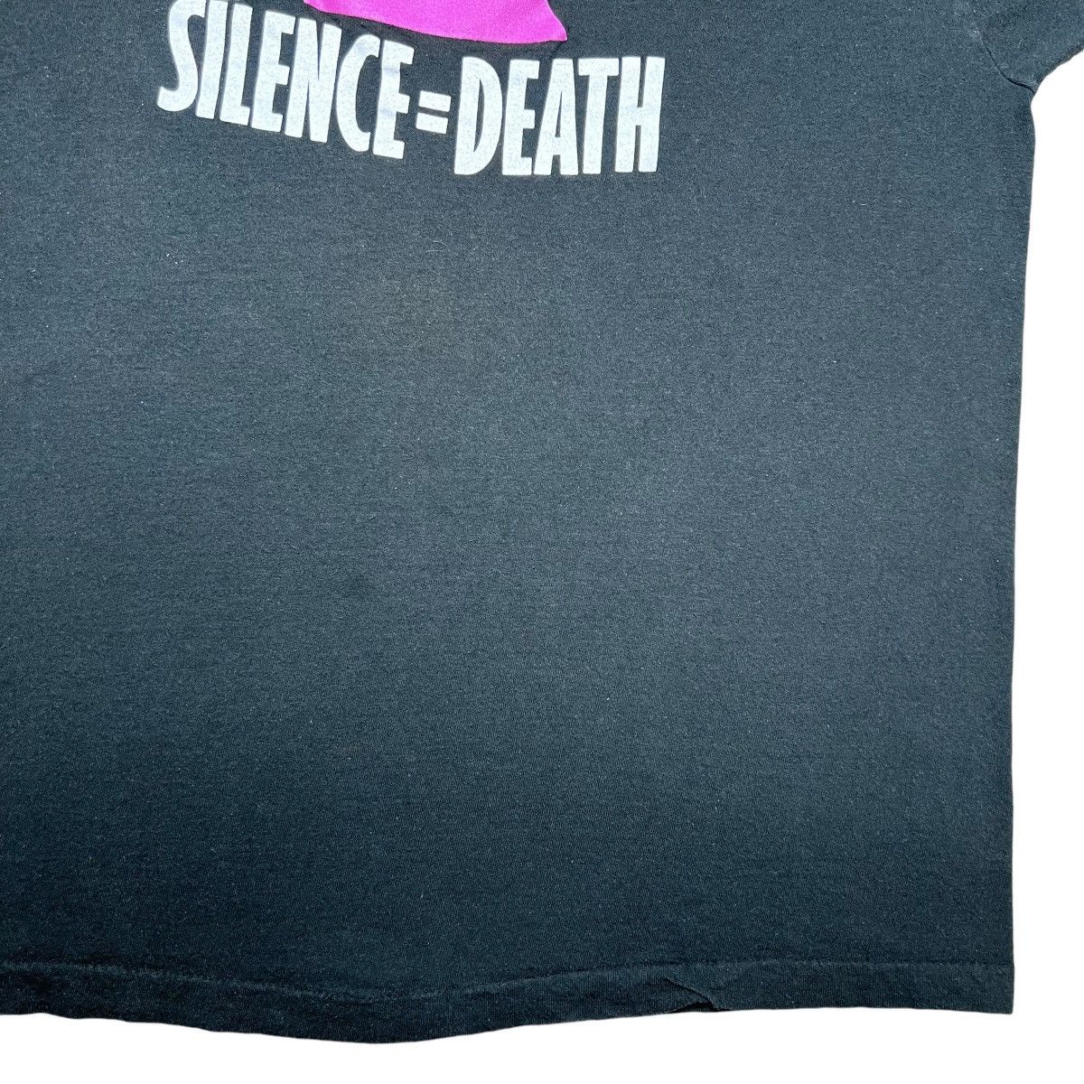 Vintage Vintage 1980s Silence Equals Death AIDS Awareness Promo Tee Size US L / EU 52-54 / 3 - 8 Thumbnail