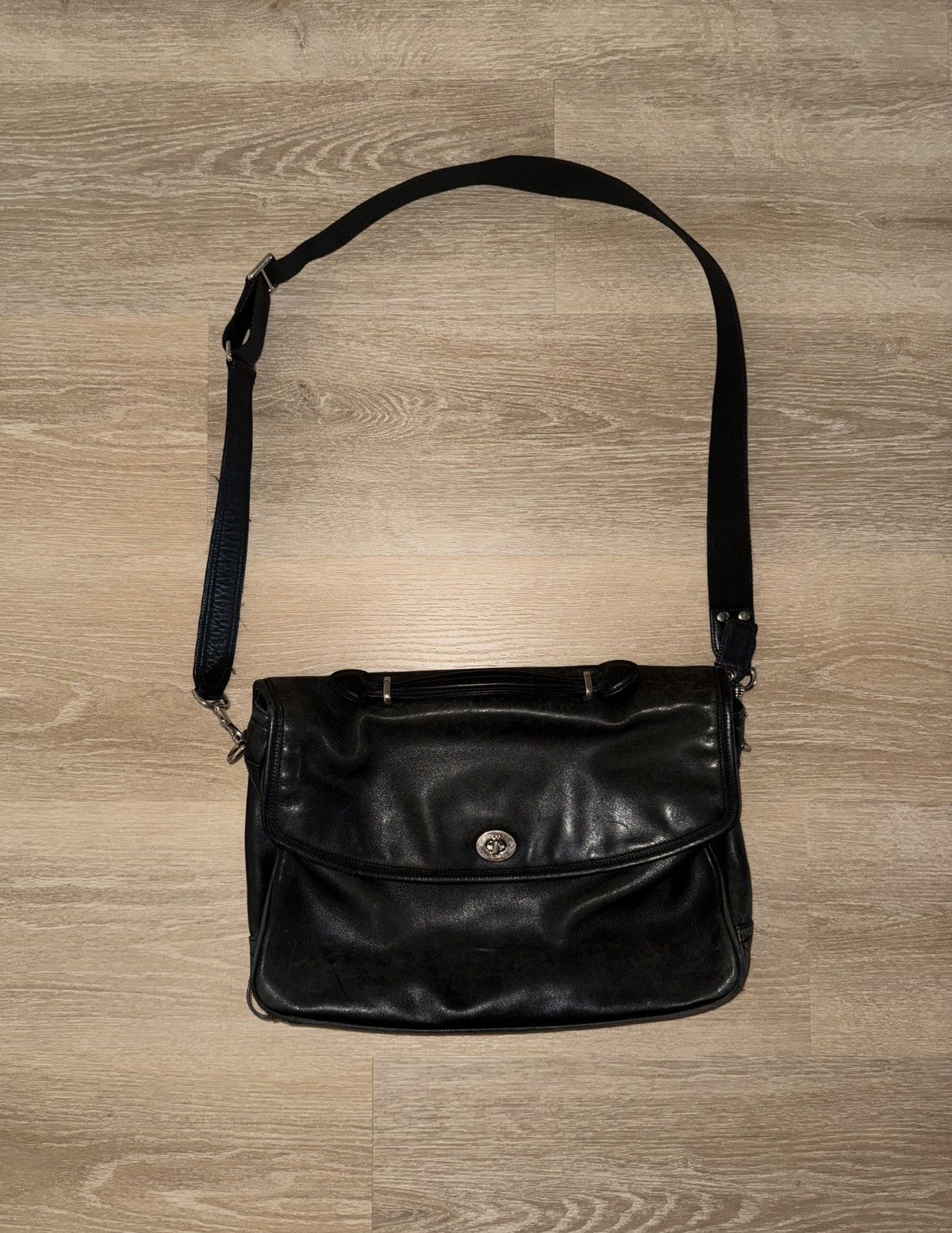 Coach Vintage Coach Turnlock Leather Briefcase Shoulder Bag Size ONE SIZE - 1 Thumbnail