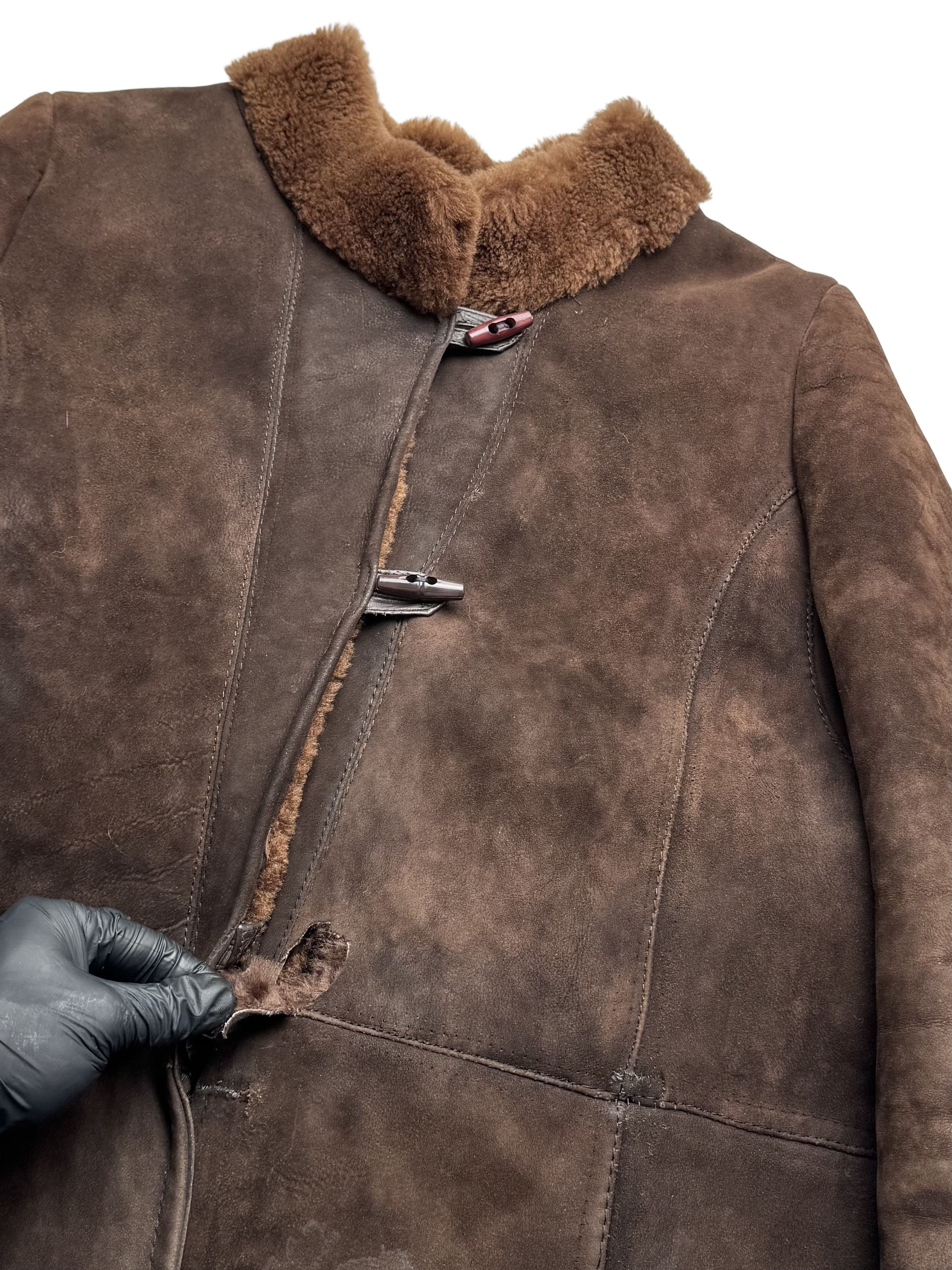 Vintage Vintage Heavy 80's Real Sheepskin Thrashed Coat Size XL / US 12-14 / IT 48-50 - 2 Thumbnail