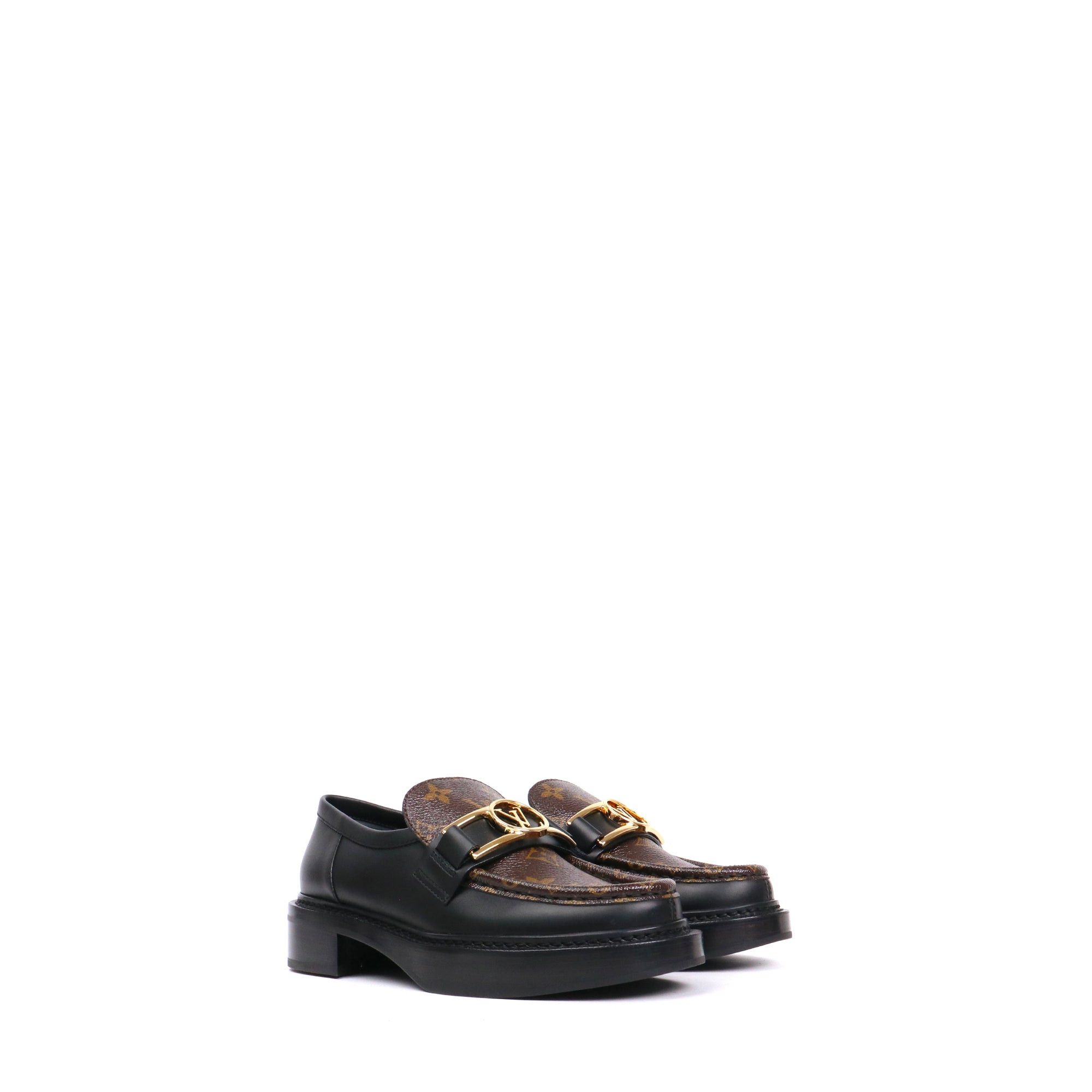 LOUIS VUITTON - Louis Vuitton Academy Loafer moccasins in black leather (T36)